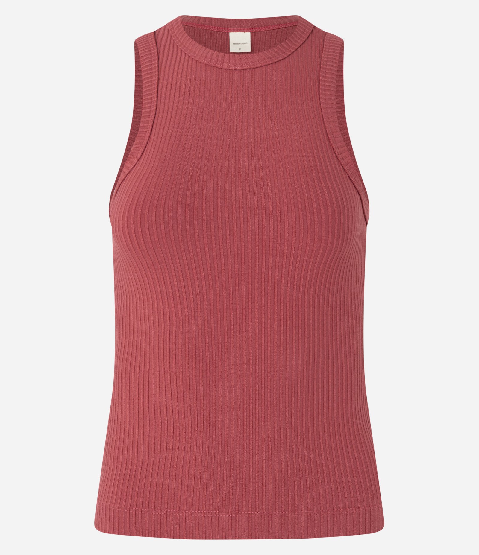 Blusa Regata em Ribana com Textura Canelada Vermelho 5