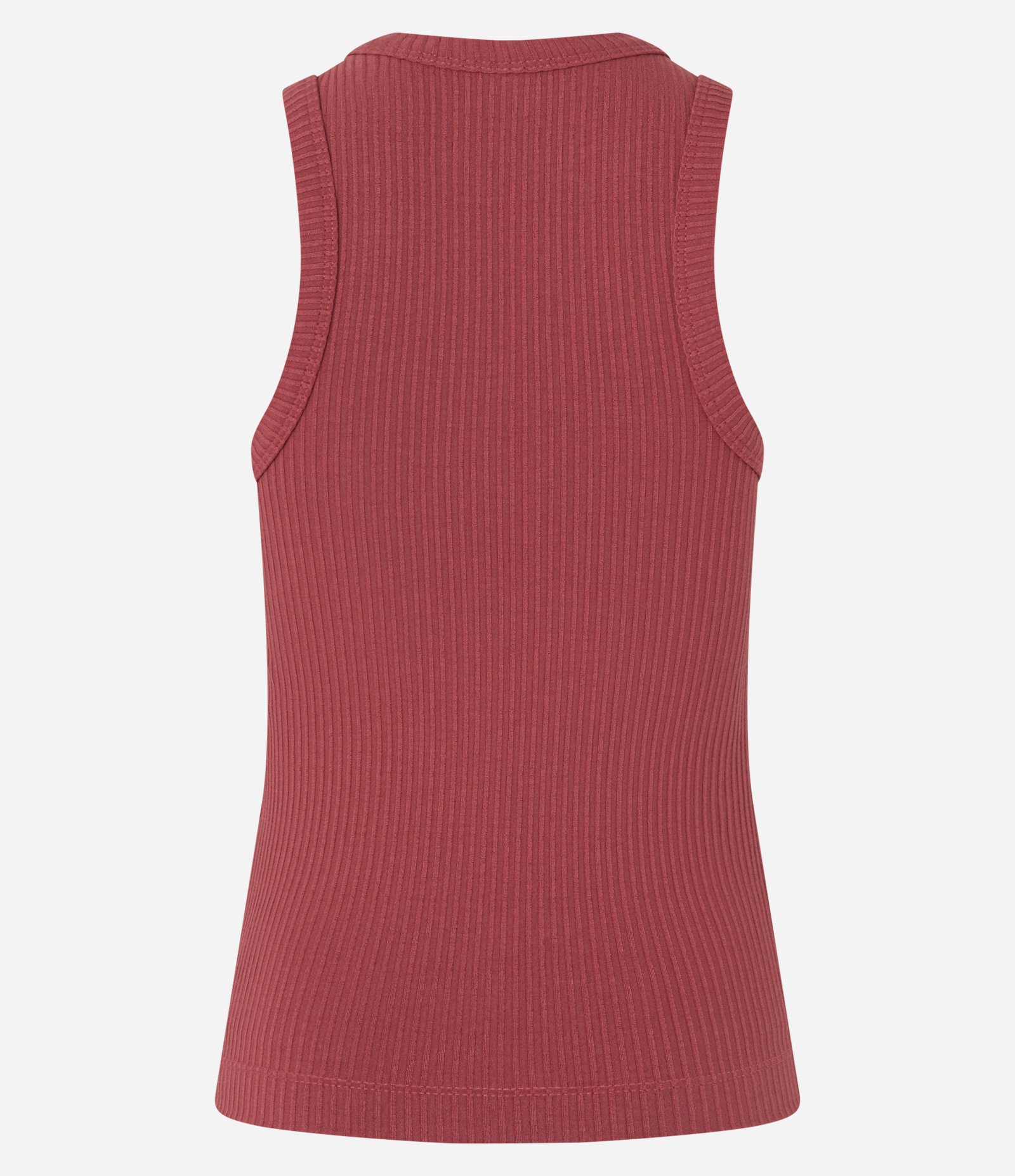 Blusa Regata em Ribana com Textura Canelada Vermelho 7