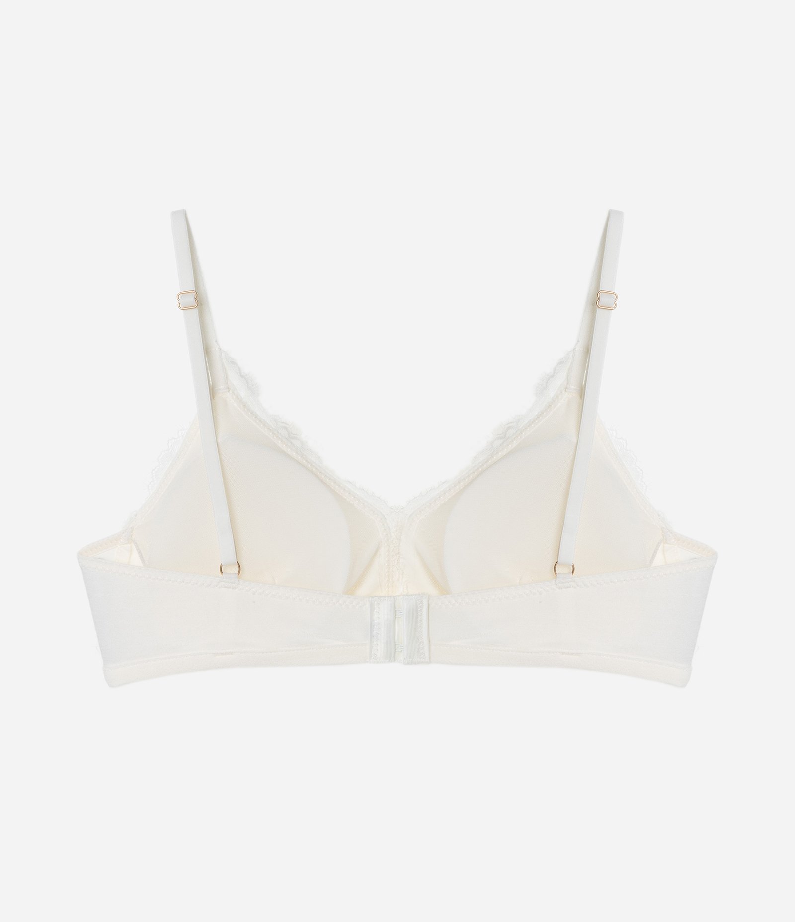 Sutiã Top em Microfibra com Detalhes em Renda e Bojo Removível Branco 2