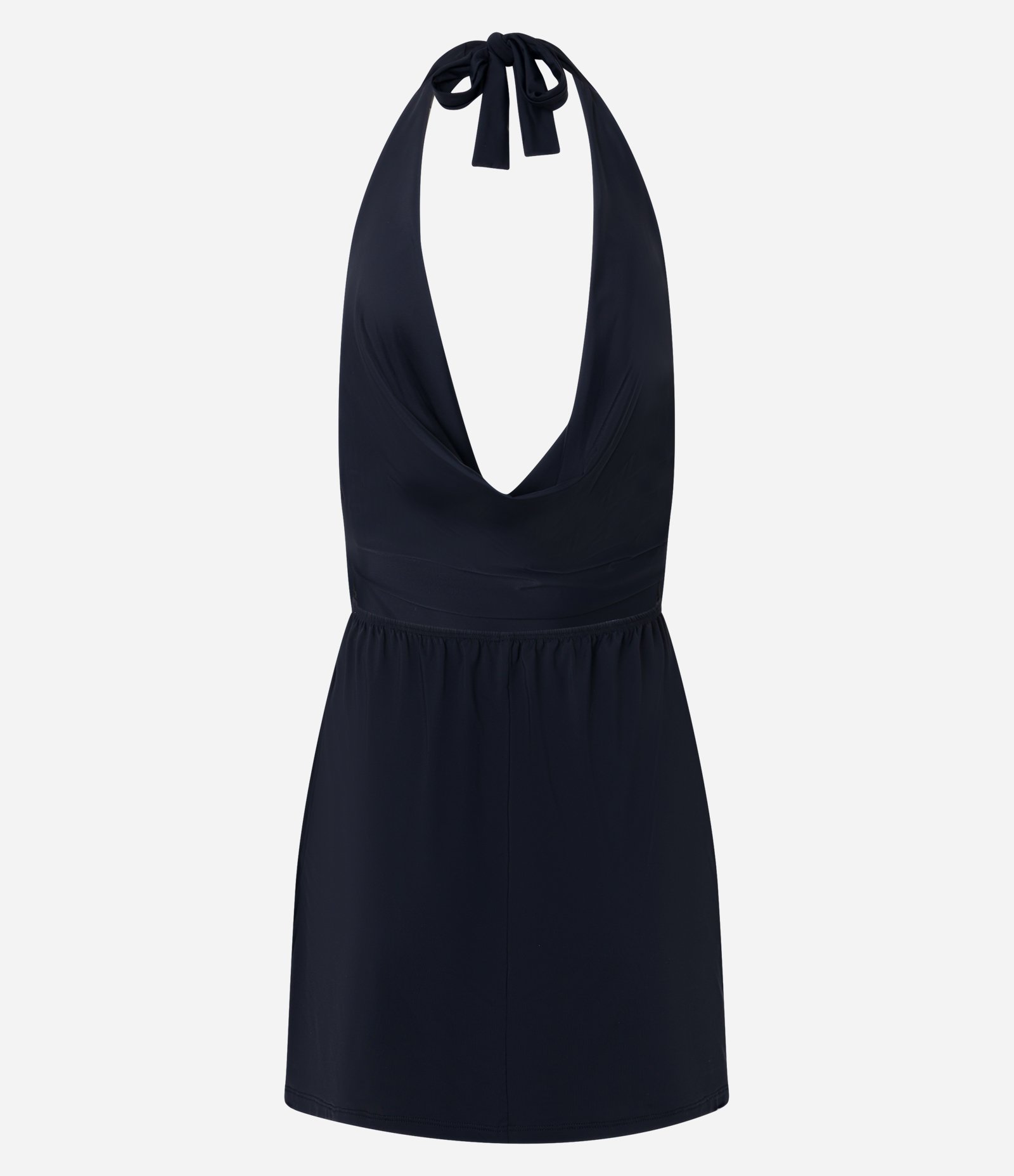 Saída de Praia Vestido Curto com Decote Degagê Preto 6