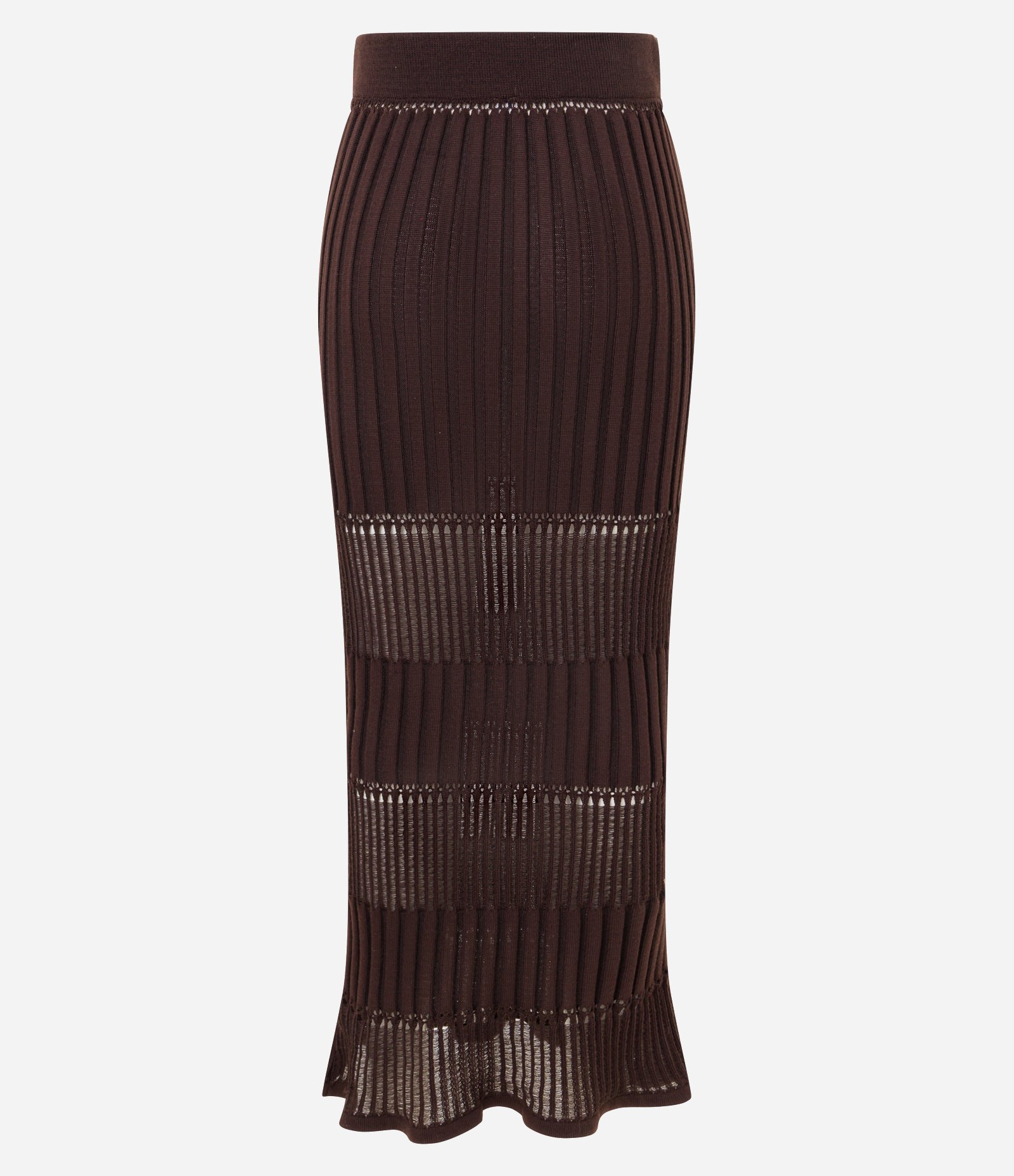 Saia New Midi em Tricô Texturizado Marrom 10