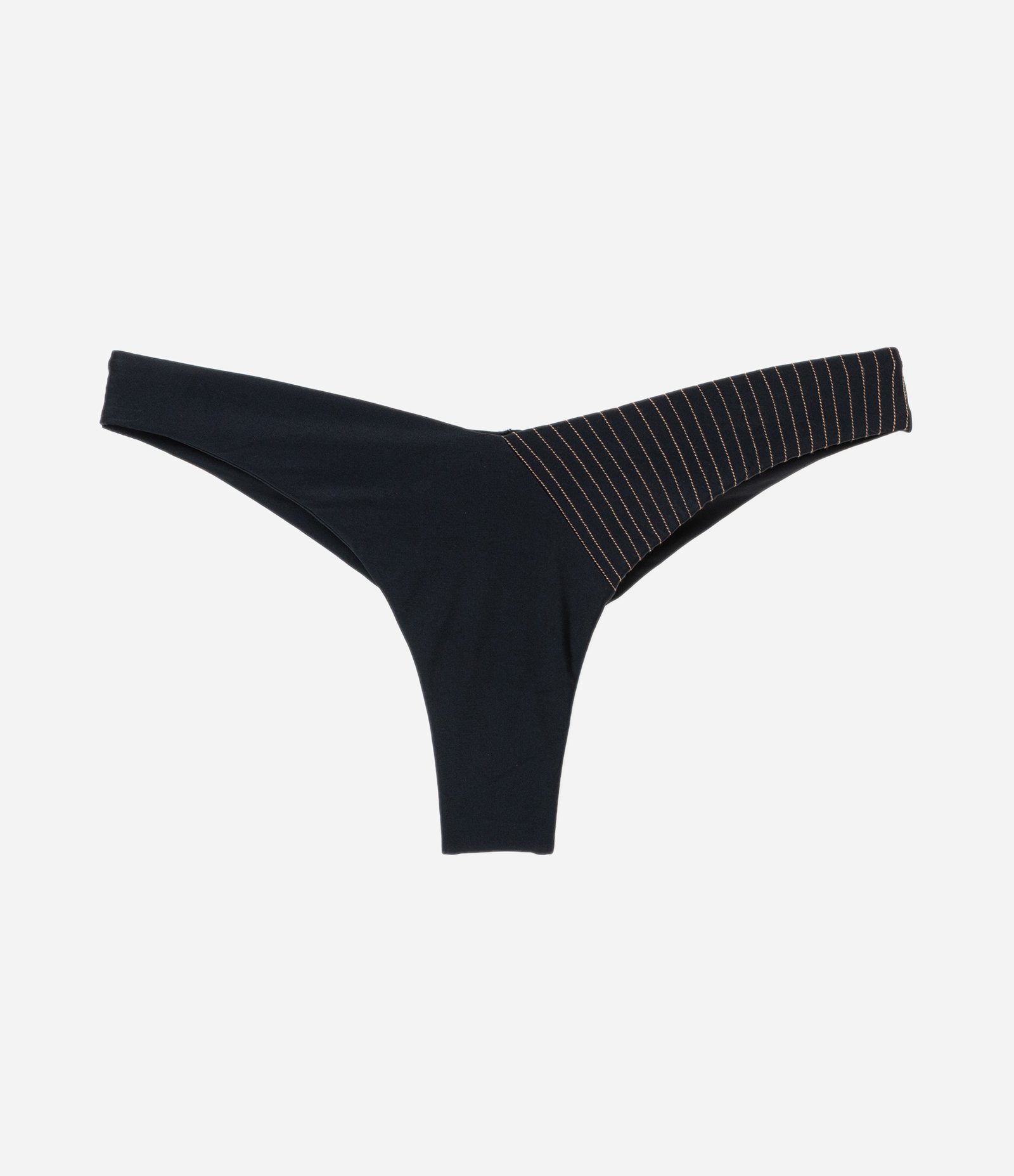 Biquíni Calcinha Asa Delta em Microfibra com Costura Contrastante Preto 5