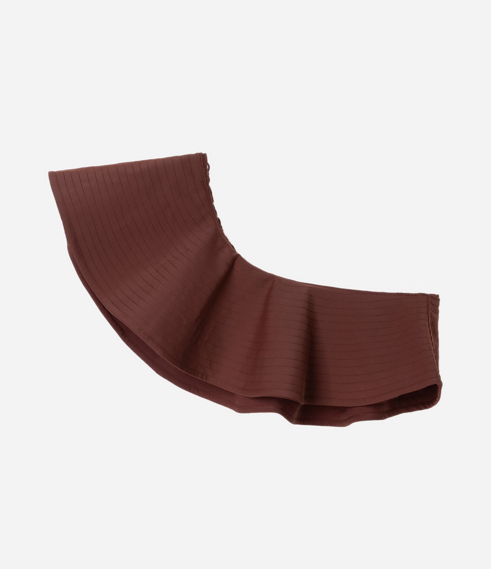 Biquíni Top Ombro Só em Microfibra com Babado Largo Pespuntado Marrom 4