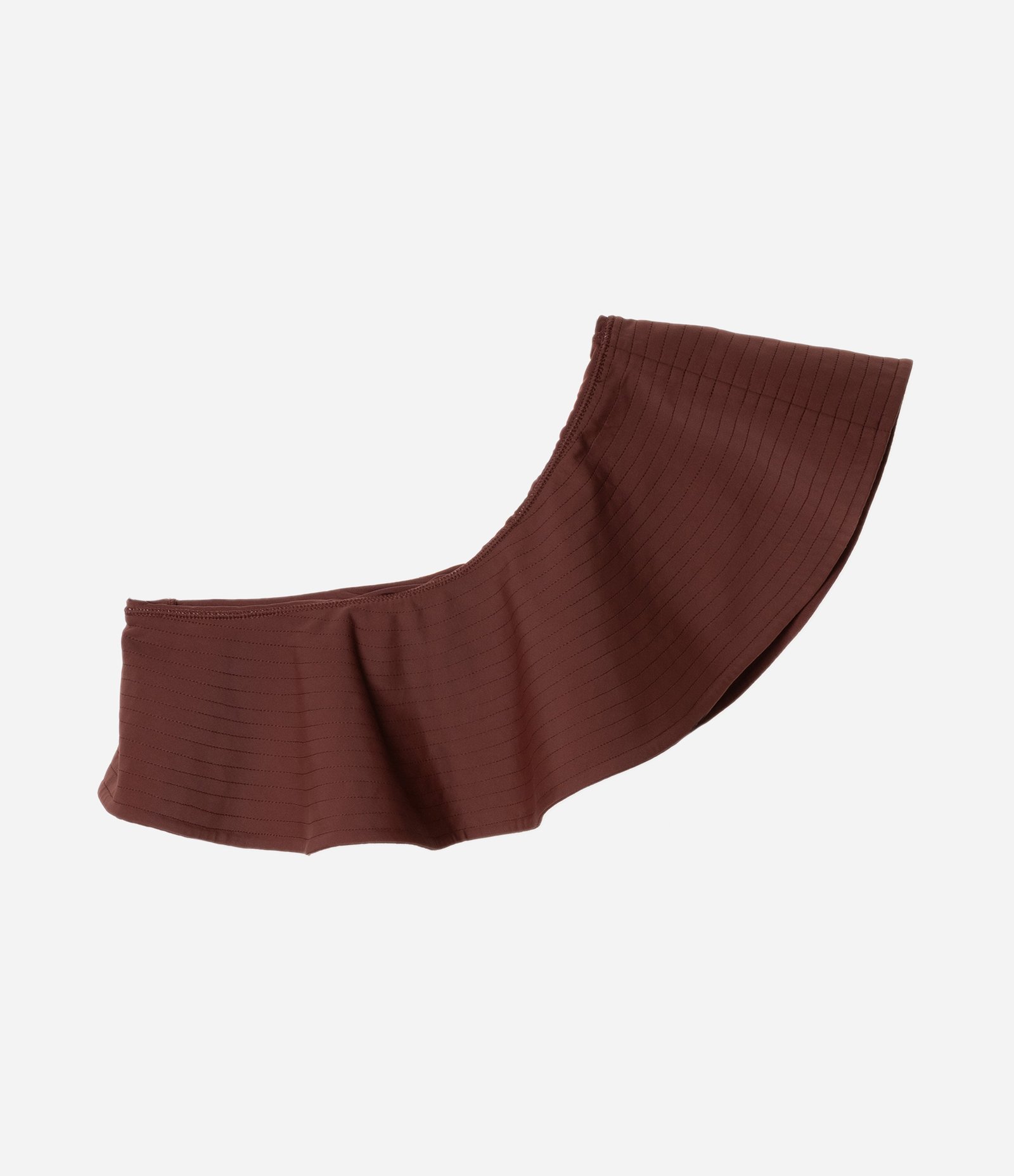 Biquíni Top Ombro Só em Microfibra com Babado Largo Pespuntado Marrom 5