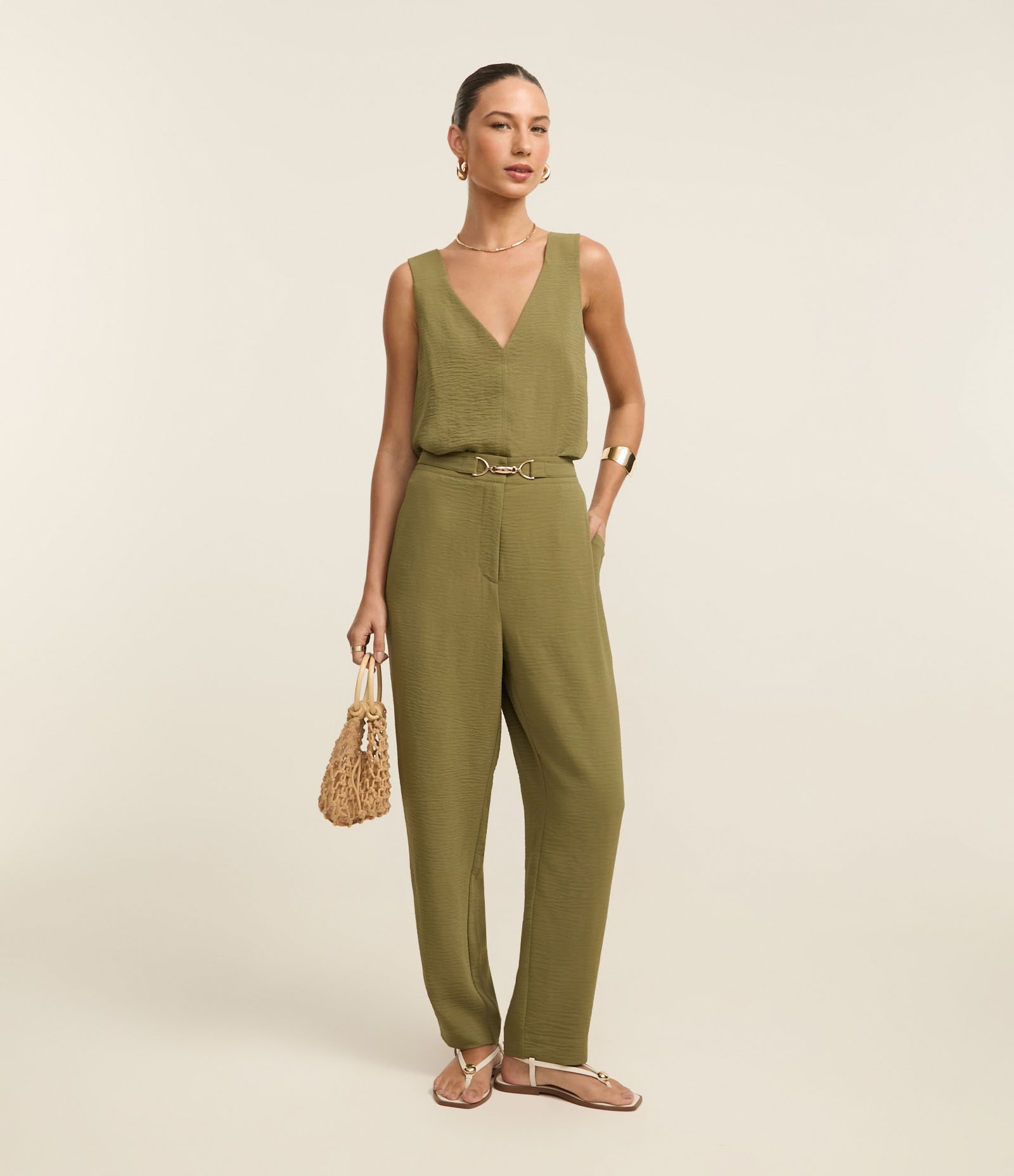 Blusa sem Manga Airflow com Detalhe em Pesponto Verde 2