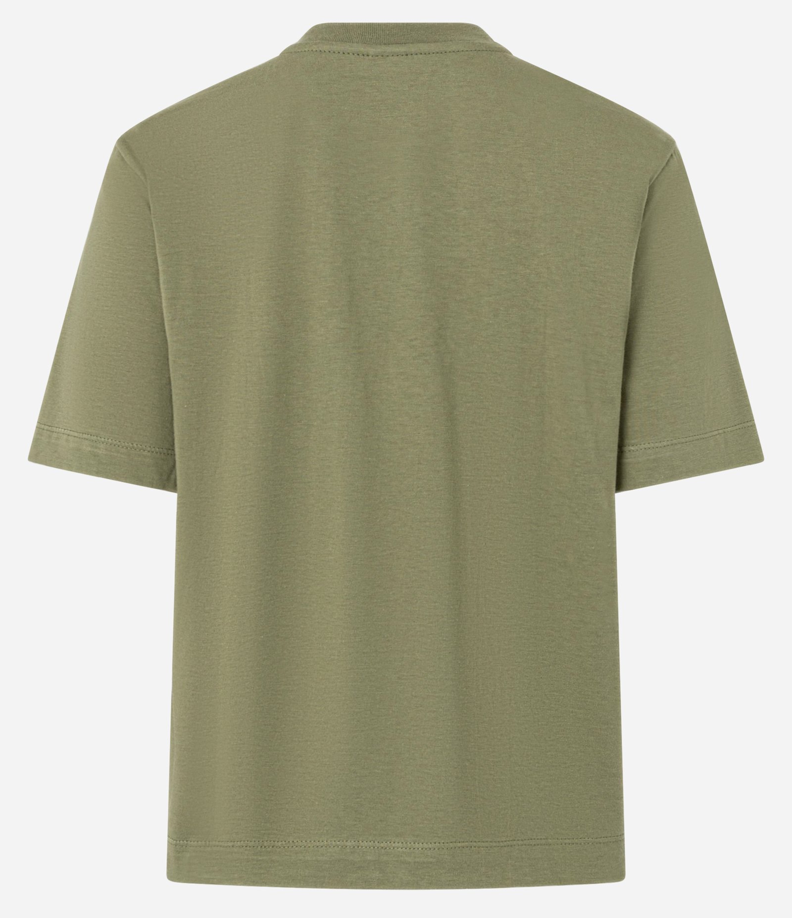 Camiseta em Algodão com Bolso de Efeito Crochê Verde 6