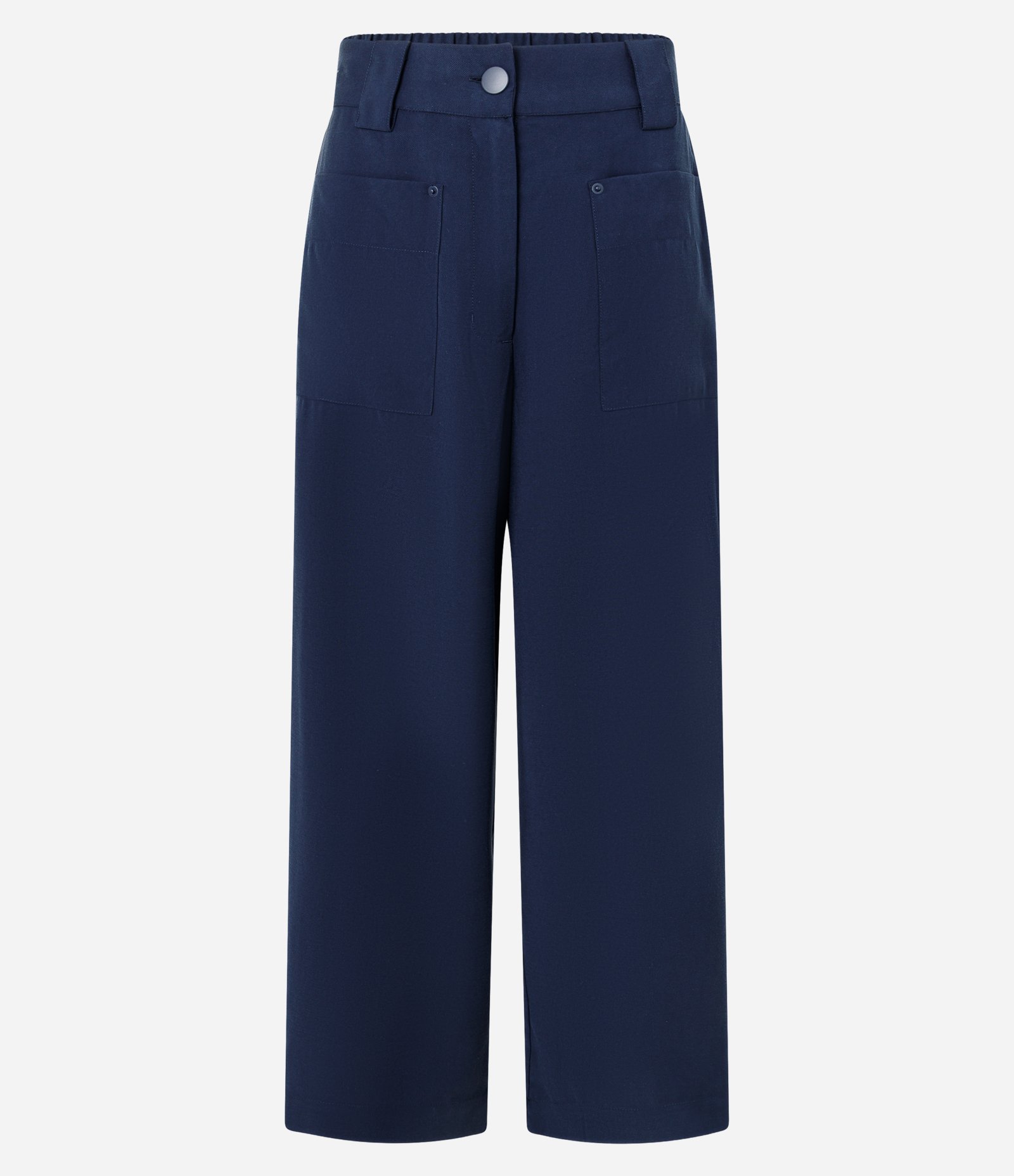 Calça Pantacourt com Amarração Frontal Azul Marinho 5