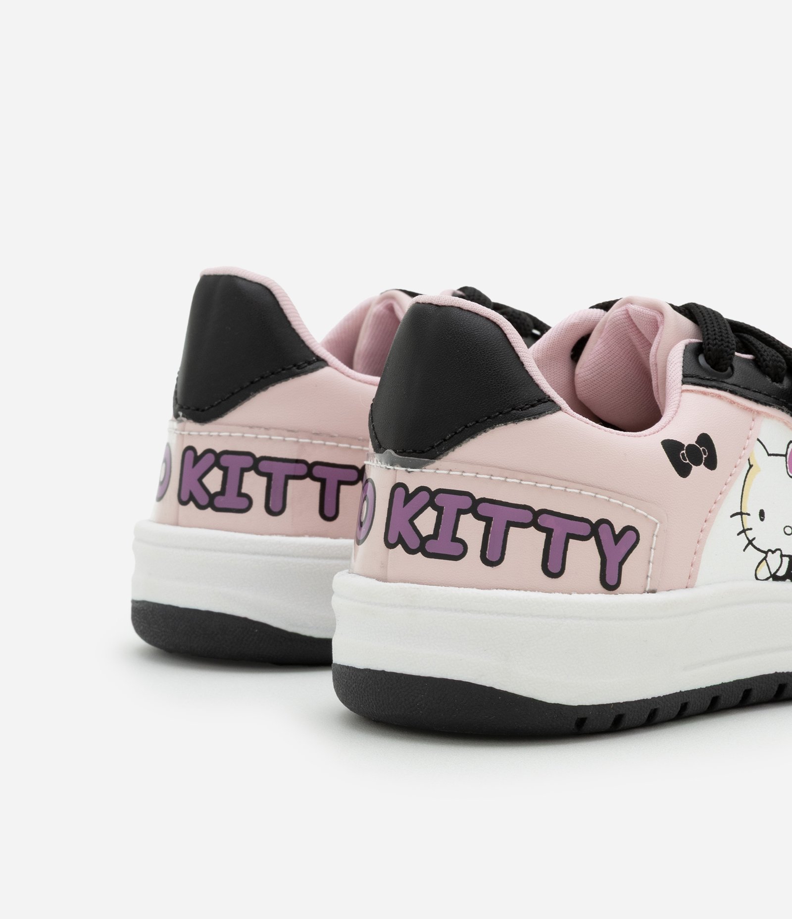 Tênis Infantil com Estampa Hello Kitty e Pompom - Tam 28 a 34 Rosa/Preto/Branco 4