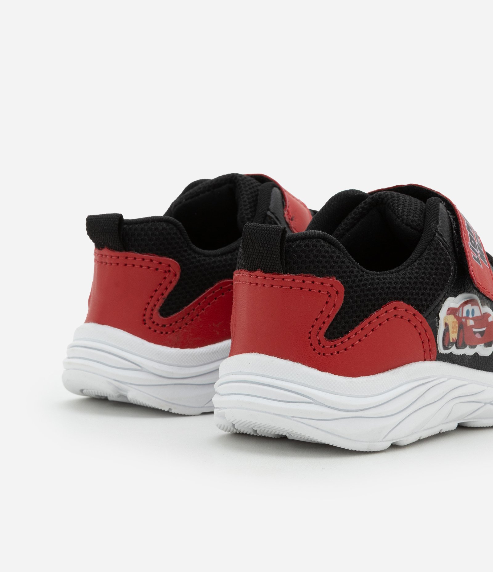 Tênis Infantil com Recortes e Estampa Carros - Tam 20 a 27 Anos Vermelho/Preto 2