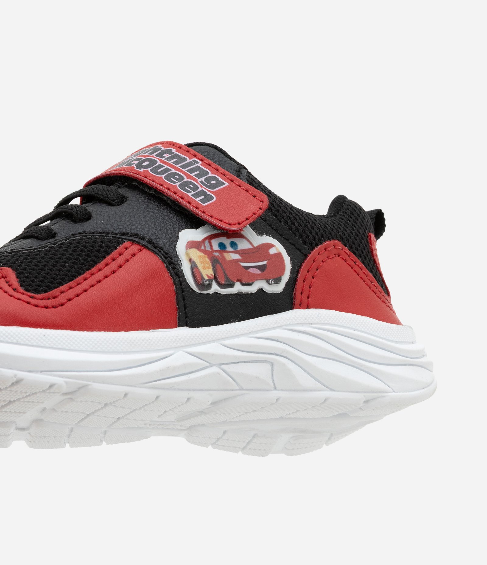 Tênis Infantil com Recortes e Estampa Carros - Tam 20 a 27 Anos Vermelho/Preto 3