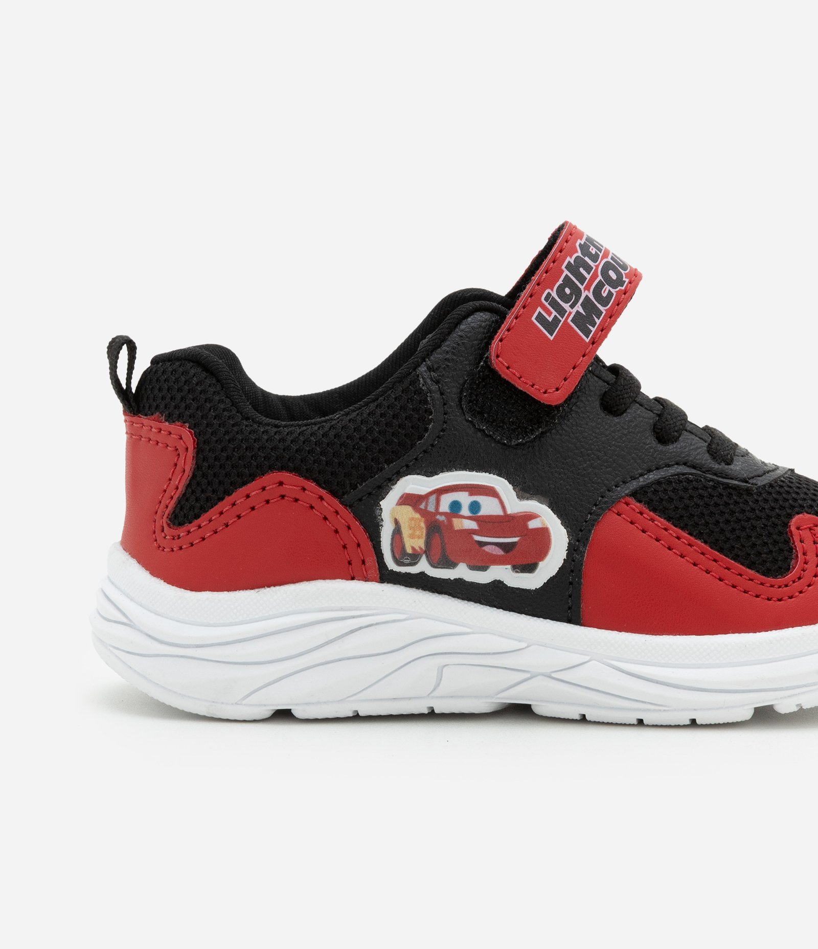 Tênis Infantil com Recortes e Estampa Carros - Tam 20 a 27 Anos Vermelho/Preto 4
