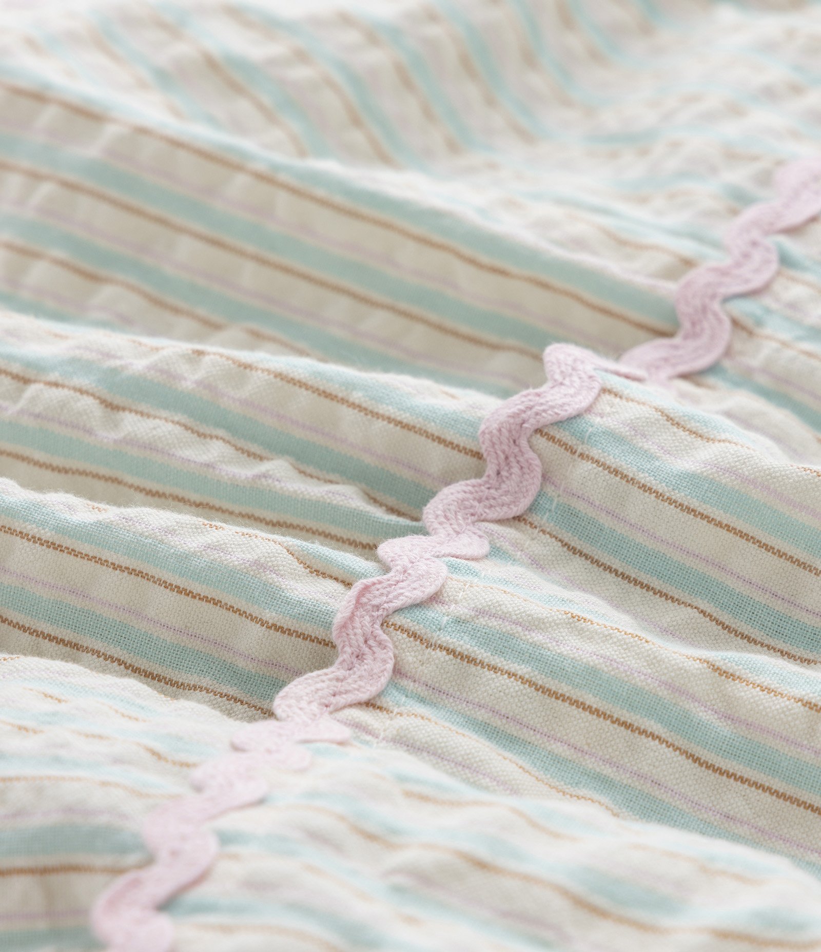 Vestido Infantil com Estampa de Listras e Sianinhas - Tam 1 a 6 Anos Bege 3