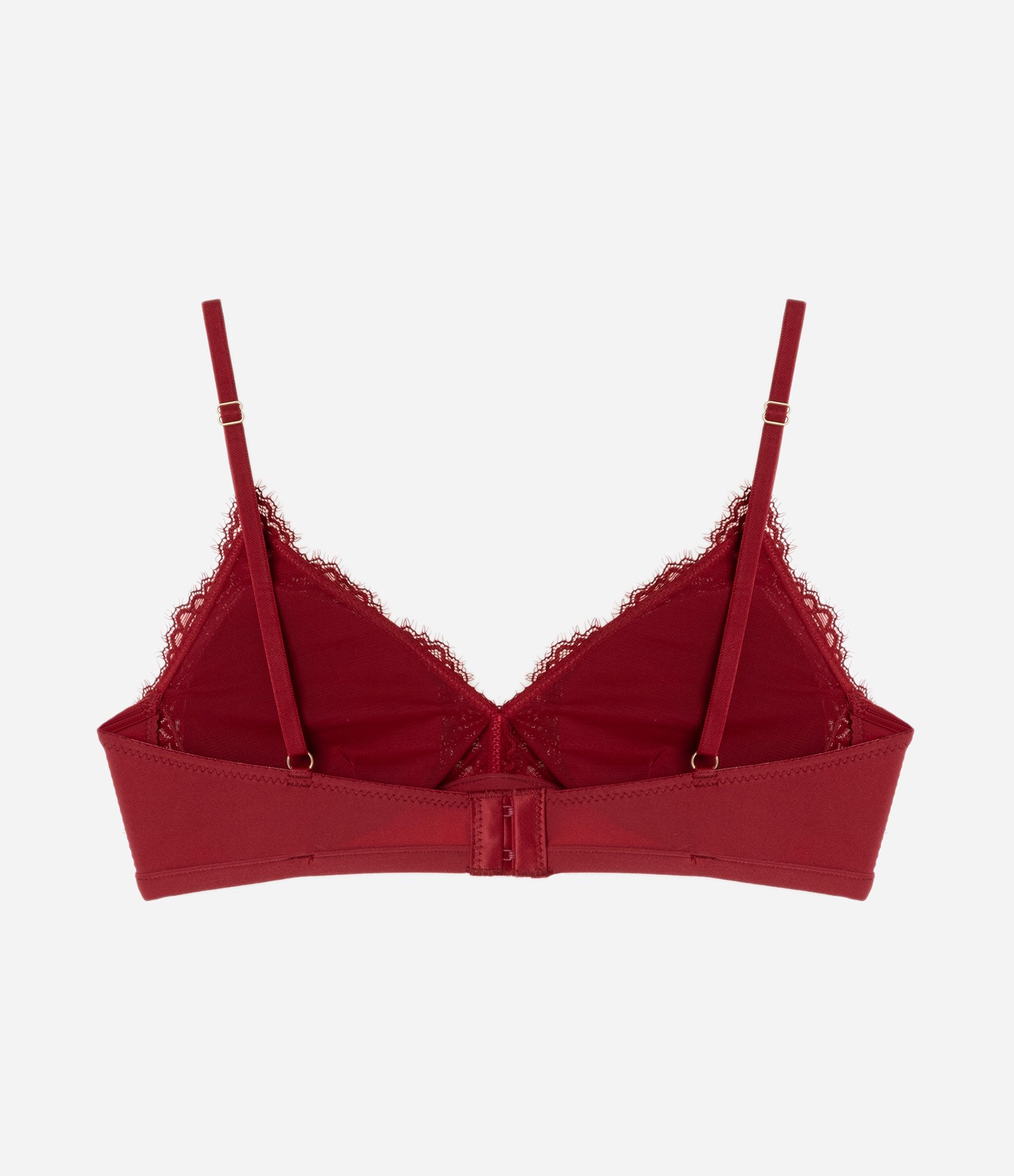 Sutiã Top em Microfibra com Detalhes em Renda e Bojo Removível Vermelho 2