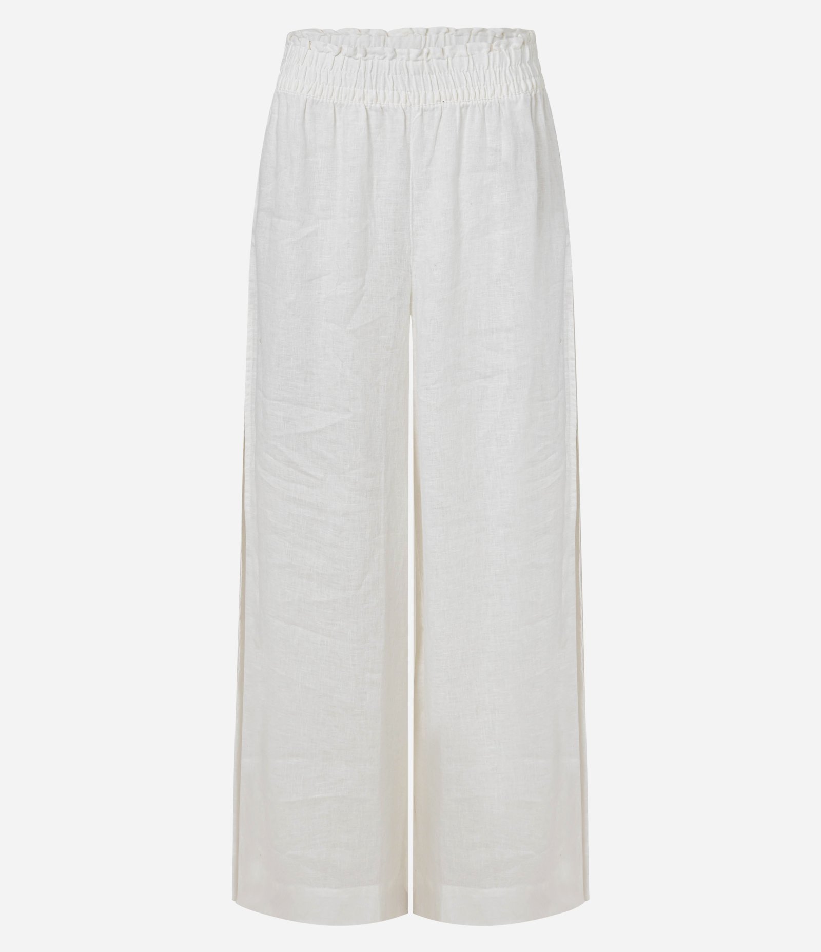 Saída de Praia Calça em Linho com Fendas Branco 6