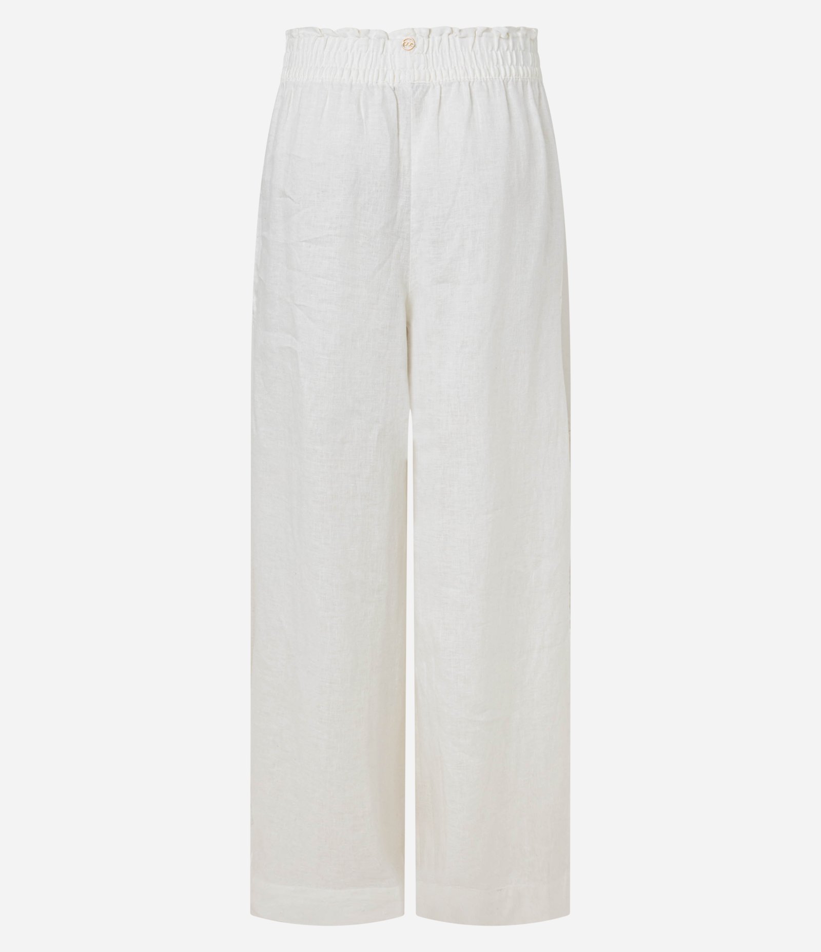 Saída de Praia Calça em Linho com Fendas Branco 7