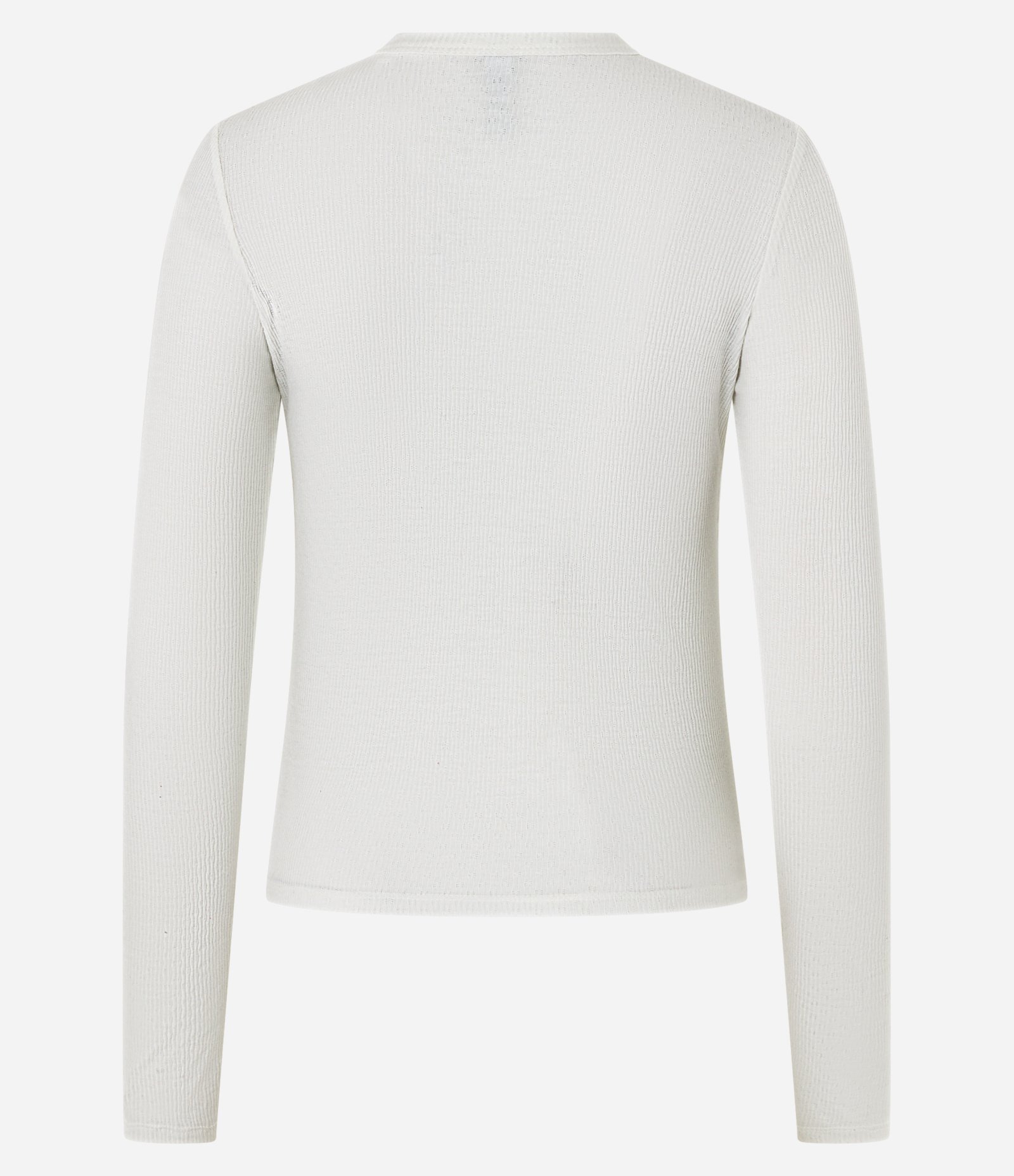 Blusa em Ribana com Botões no Decote Branco 6