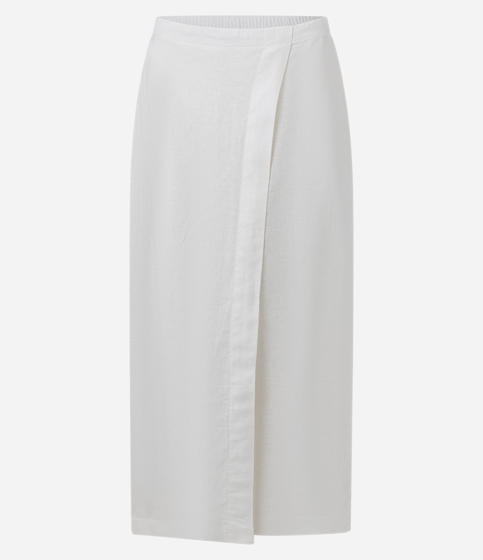 Saída de Praia Saia Transpassada em Linho Branco 6