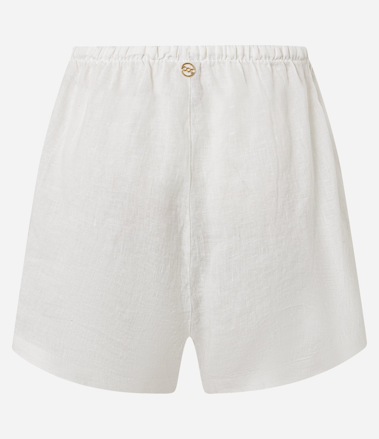 Saída de Praia Short em Linho Puro Branco 7