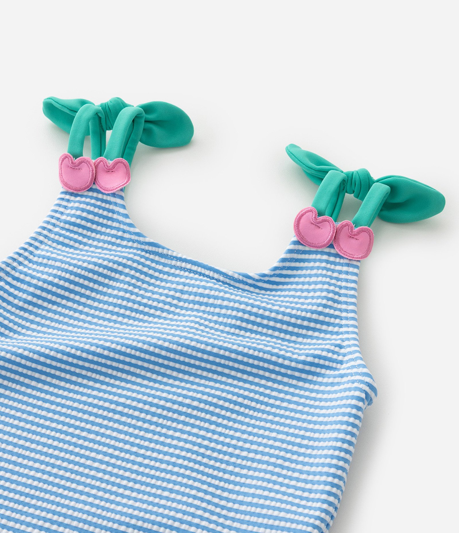 Maiô Infantil com Estampa Listrada e Cerejas Aplicadas - Tam 1 a 4 Anos
1 ao 4 Azul/Branco 5