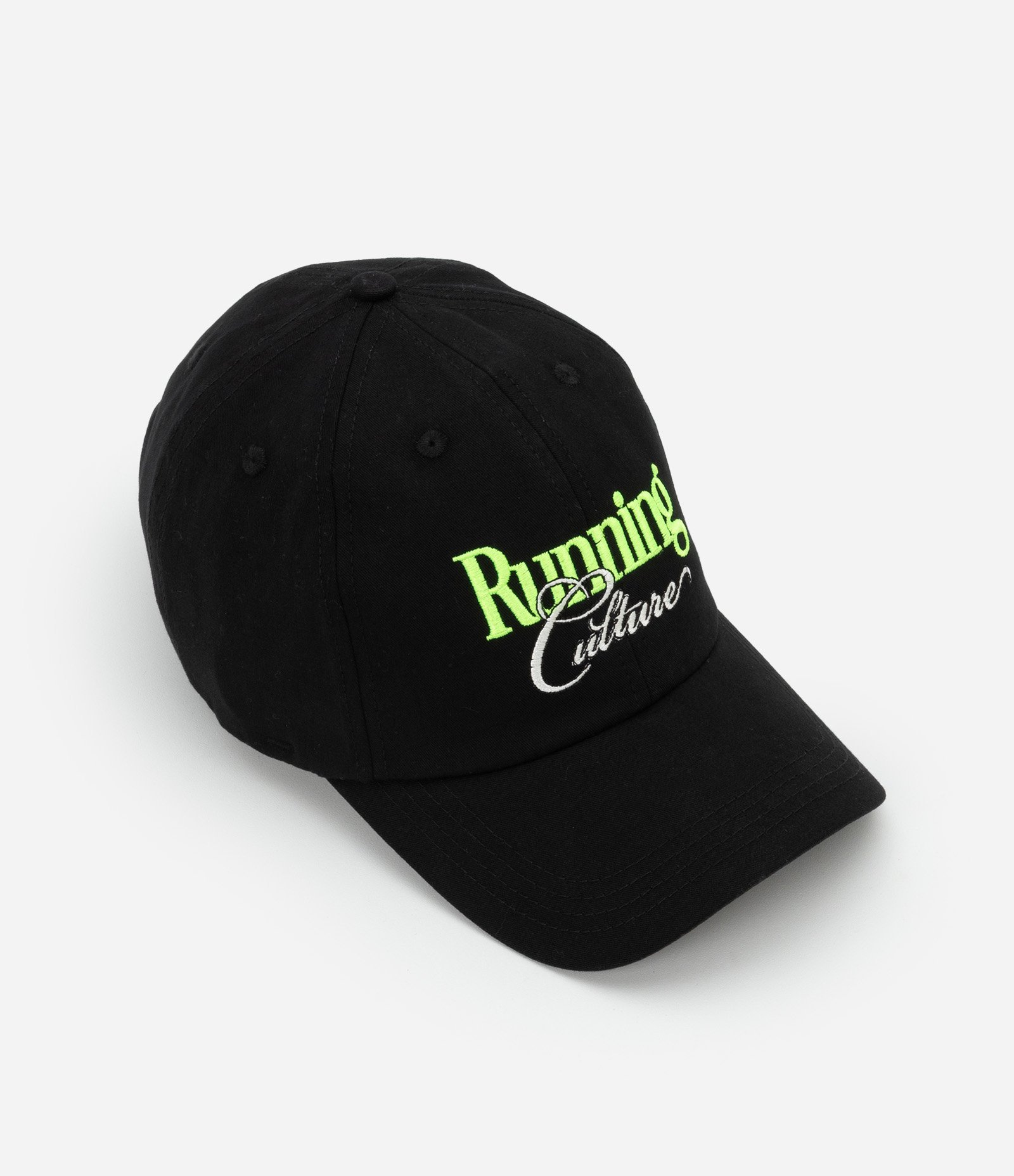 Boné Aba Curva em Sarja com Bordado Running Culture Preto 1