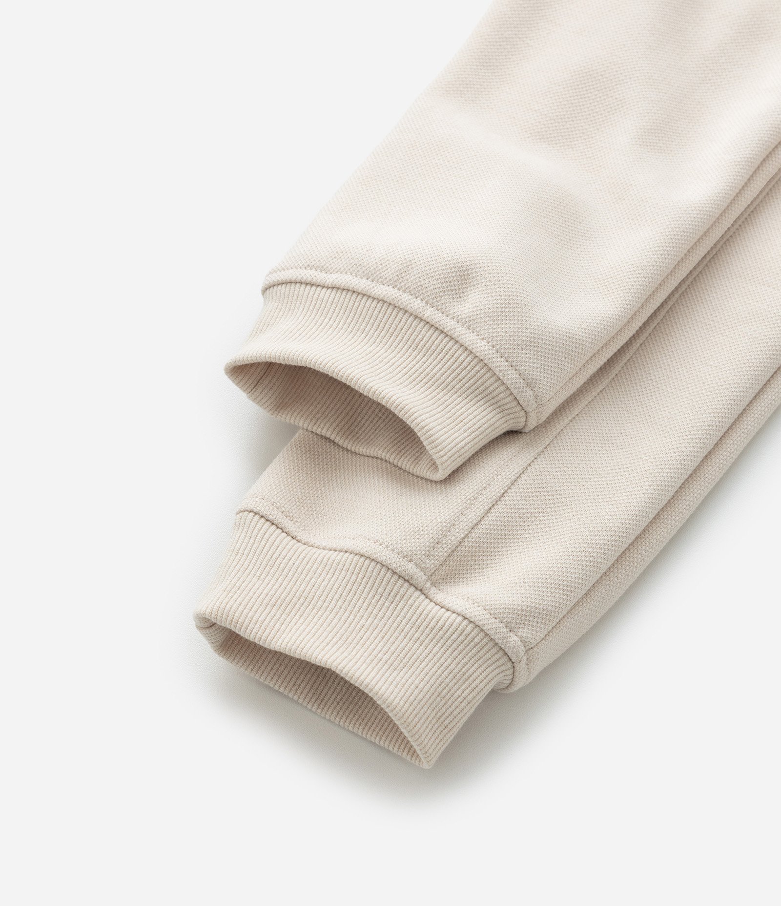 Calça Infantil em Piquet com Recortes - Tam 1 a 6 Anos Bege 4