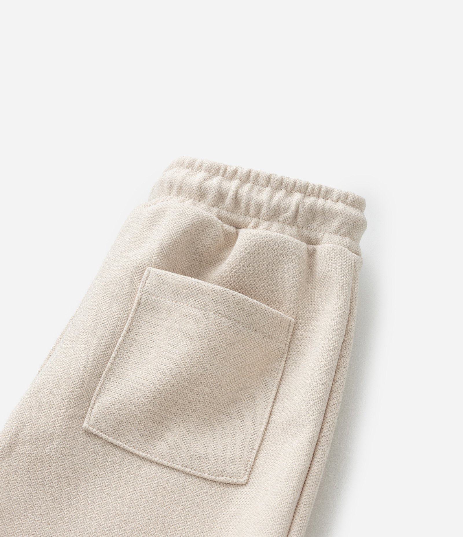 Calça Infantil em Piquet com Recortes - Tam 1 a 6 Anos Bege 5