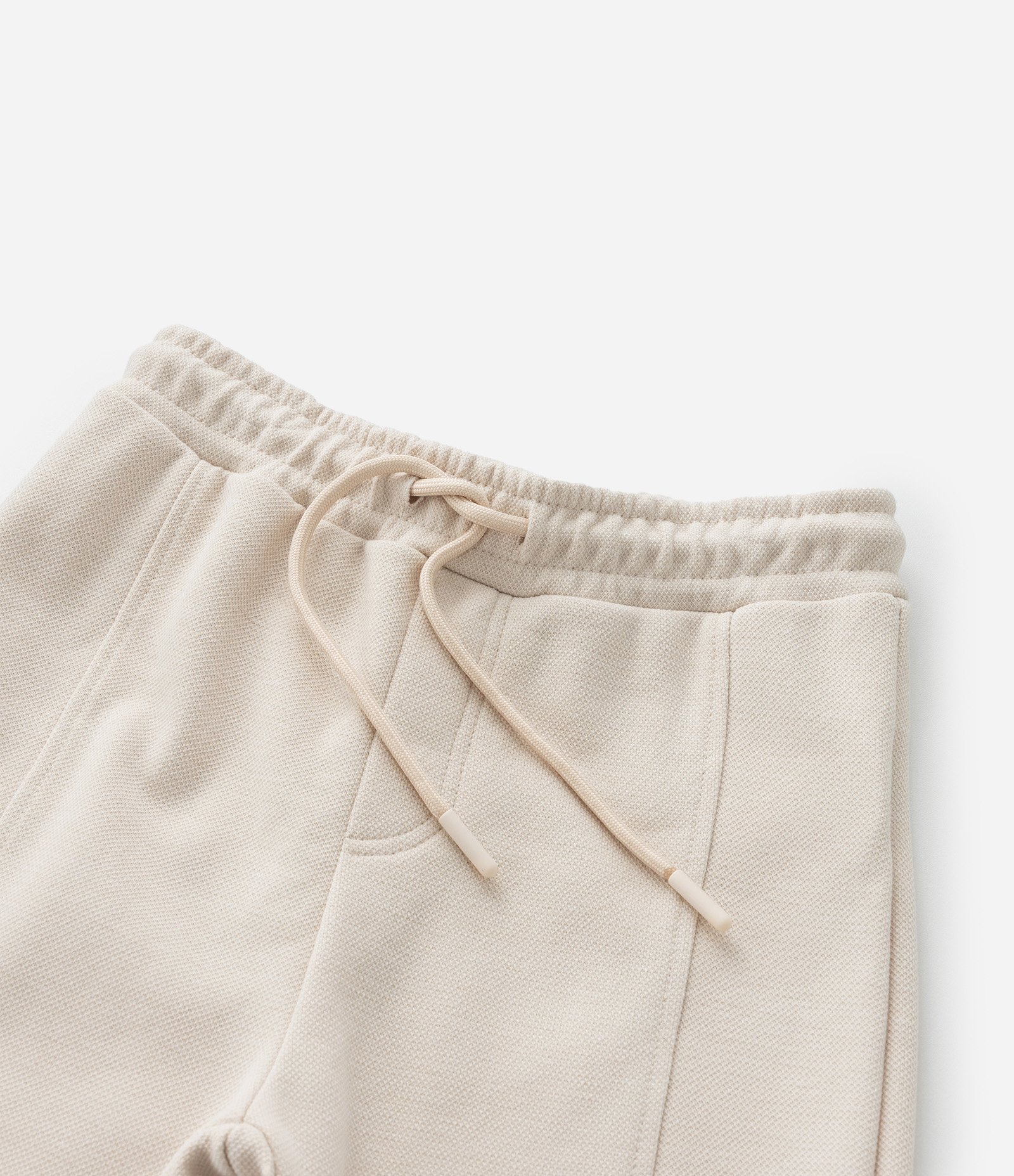 Calça Infantil em Piquet com Recortes - Tam 1 a 6 Anos Bege 6