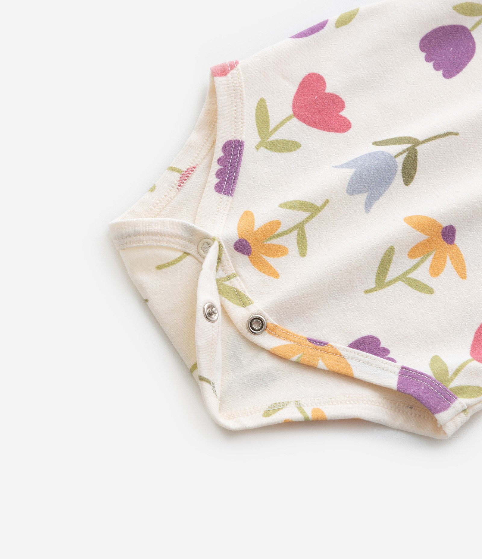 Body Infantil com Estampa Tulipinhas - Tam 0 a 24 meses Bege 5