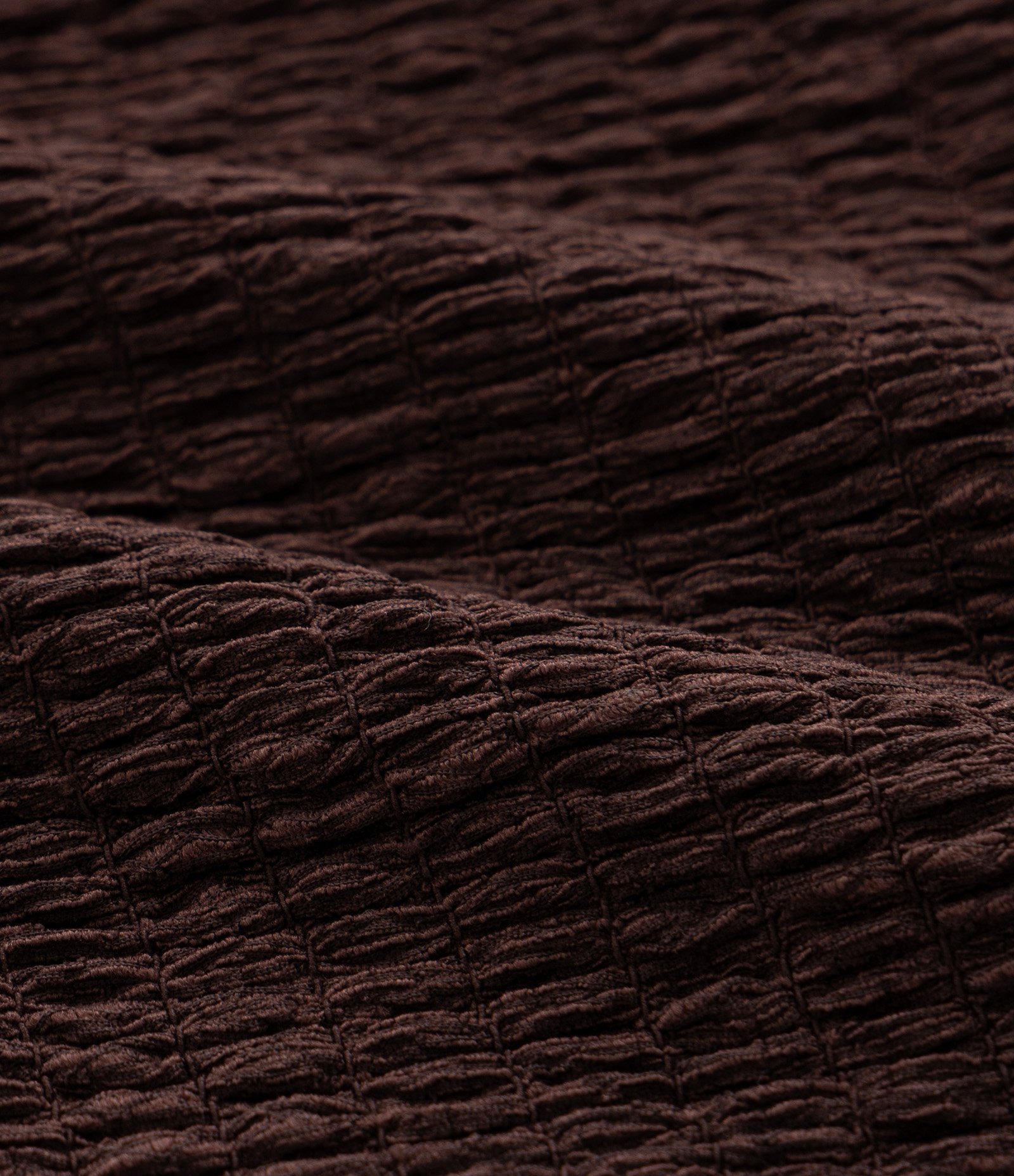 Blusa em Anarruga com Amarração Frontal e Babado na Alça Curve & Plus Size Marrom 3