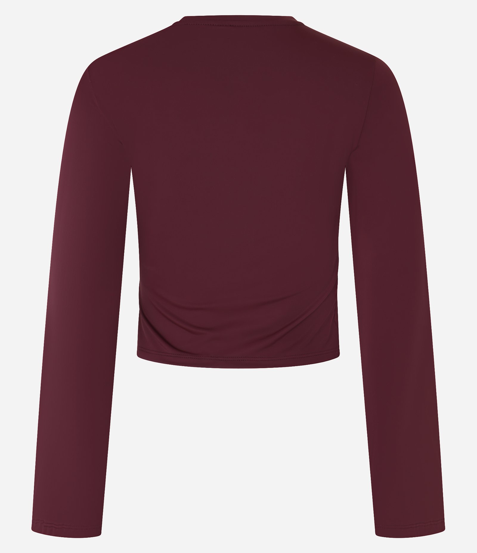 Blusa em Microfibra com Manga Godê e Franzido Bordô 5