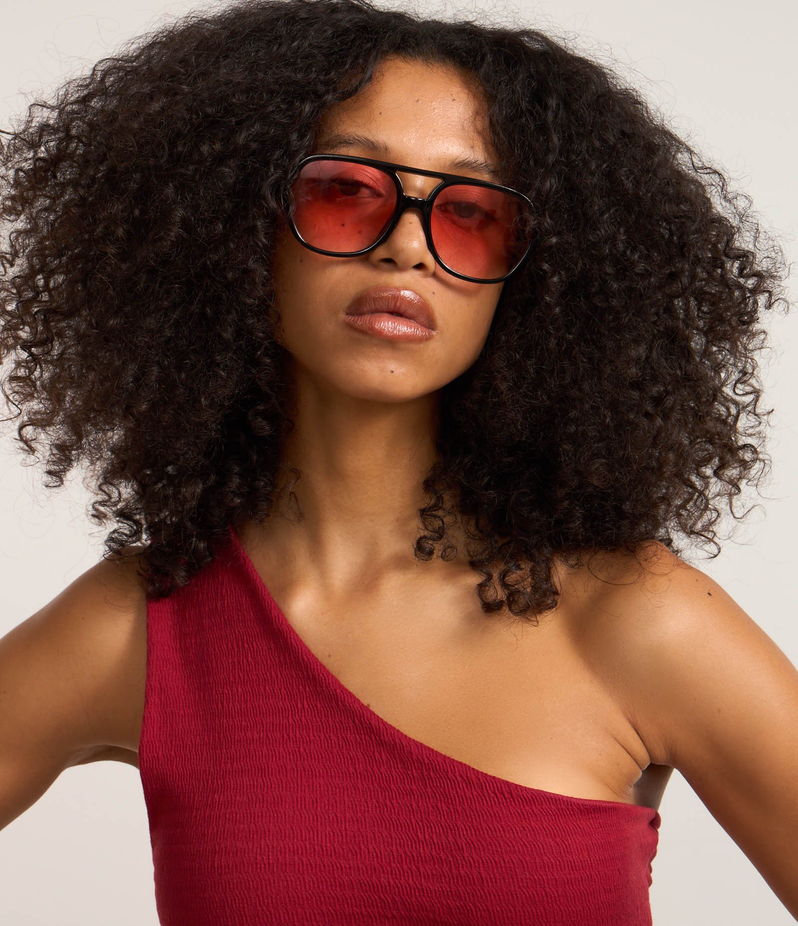 Blusa Texturizada com Ombro Só Vermelho 4