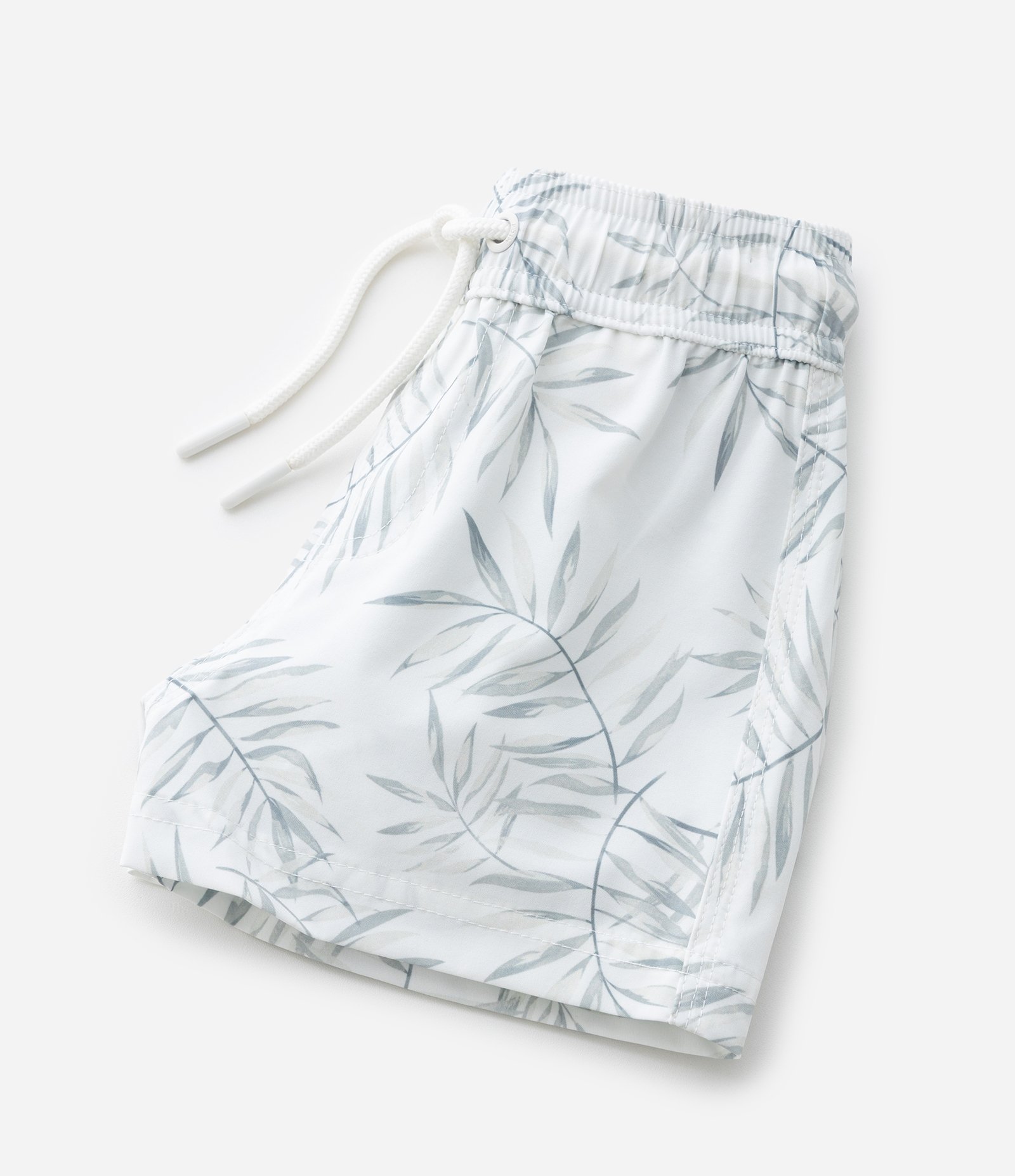 Bermuda Infantil com Estampa Folhagem - Tam 1 a 6 Anos Branco 5