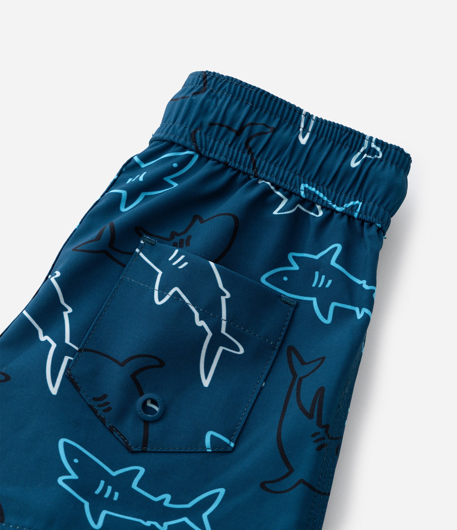 Bermuda Infantil com Estampa de Tubarão - Tam 1 a 6 Anos Azul 6
