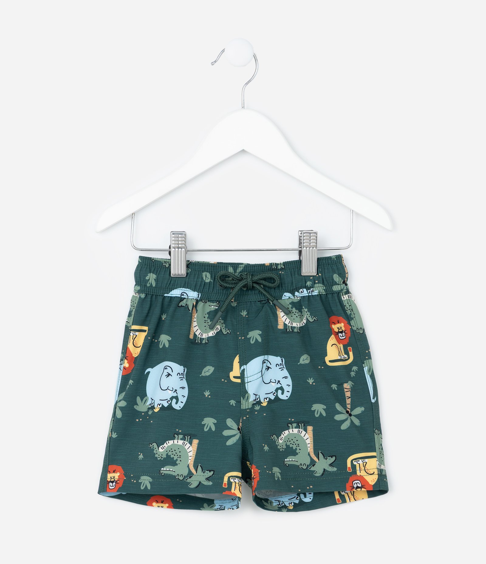 Bermuda Infantil com Estampa de Bichinhos - Tam 1 a 6 Anos Verde 1