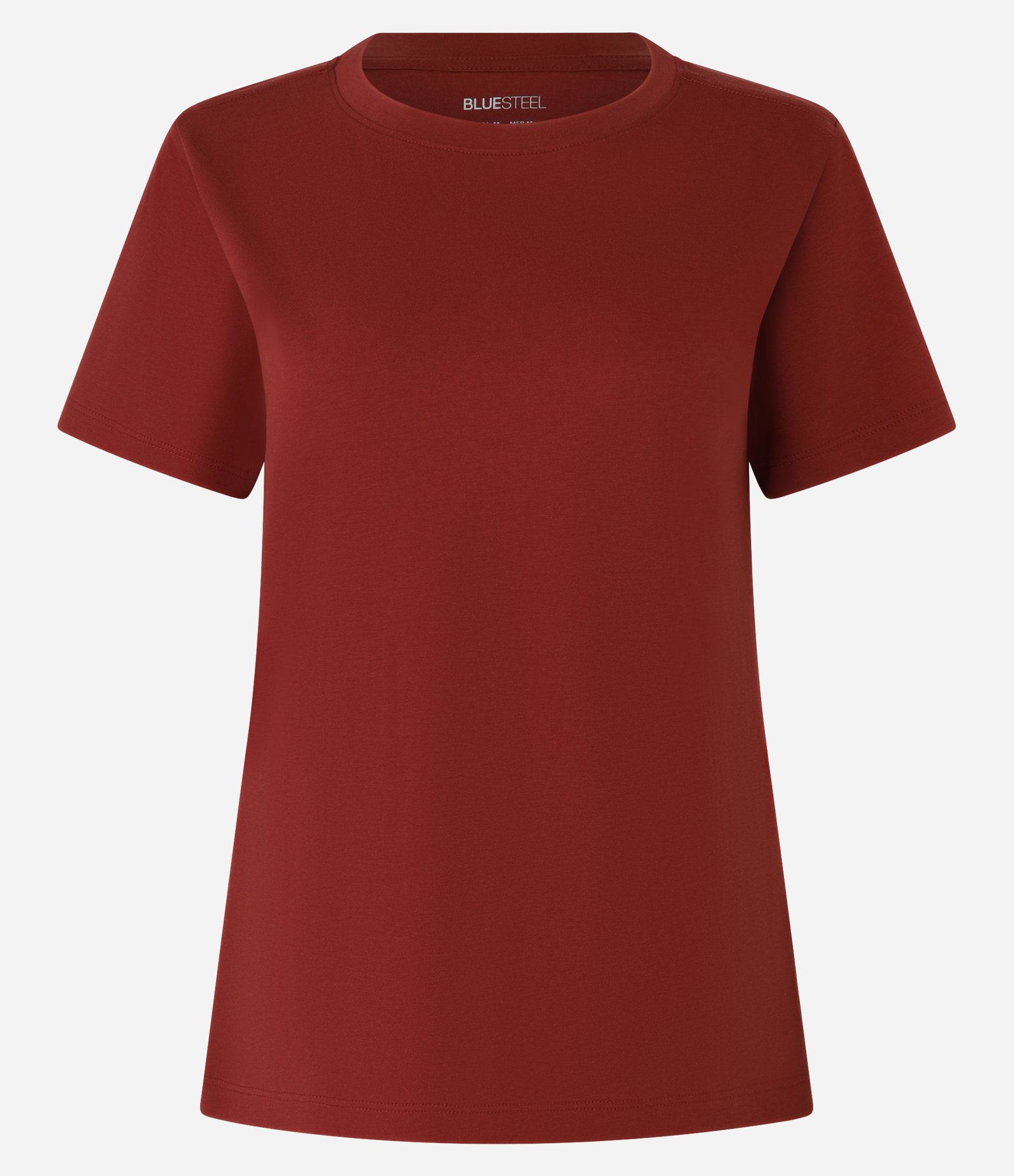 Camiseta Básica em Algodão com Manga Curta Bordô 5