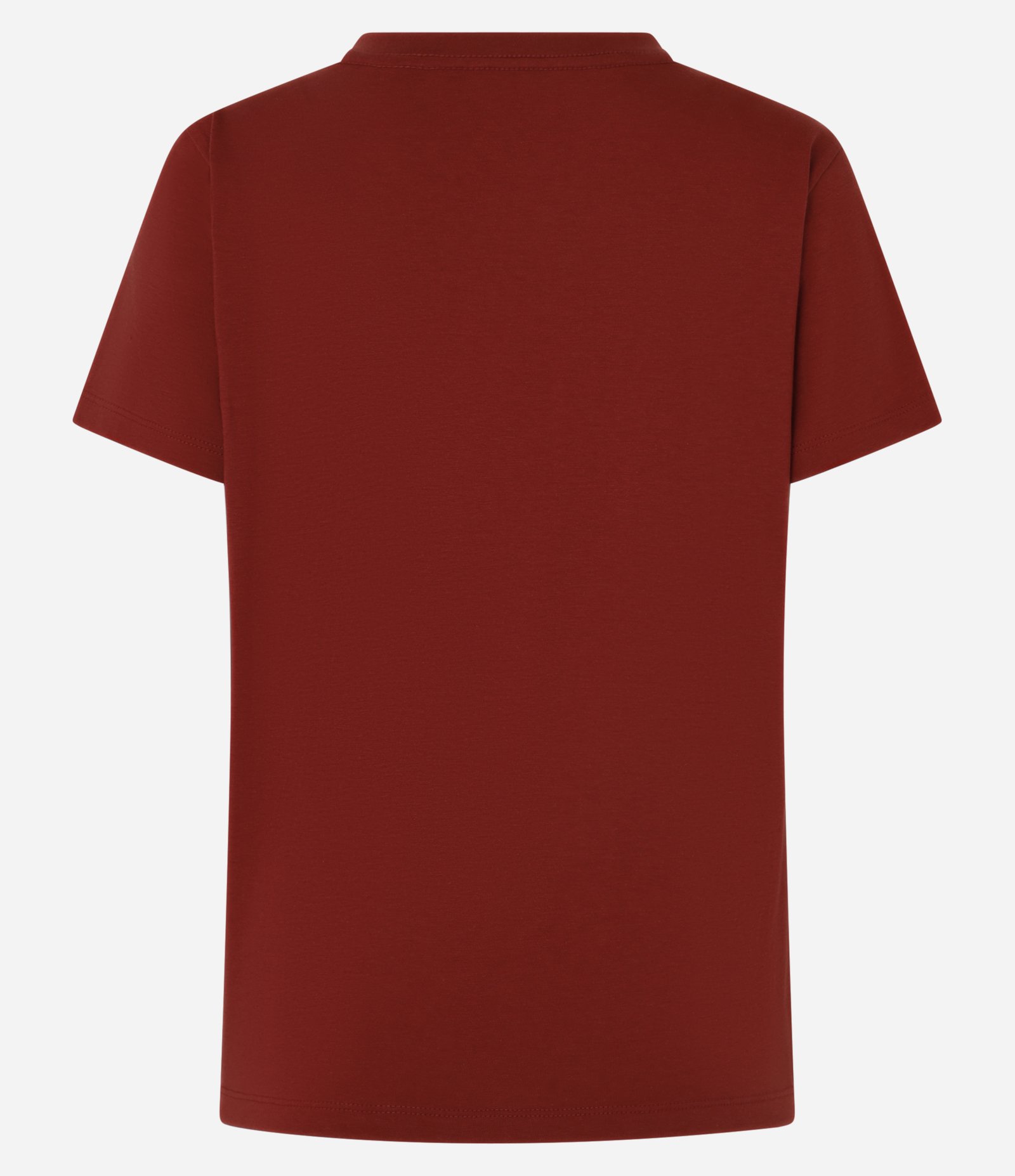 Camiseta Básica em Algodão com Manga Curta Bordô 6