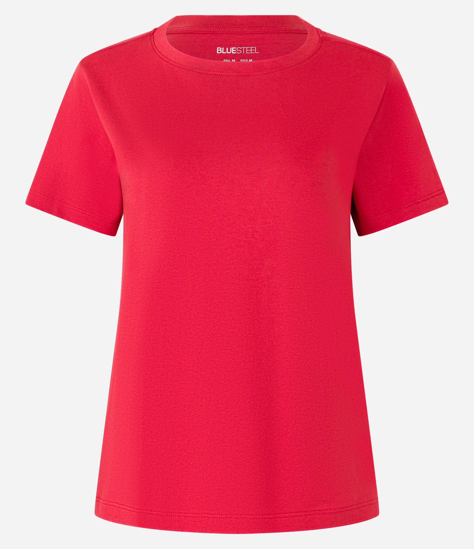 Camiseta Básica em Algodão com Manga Curta Vermelho 5