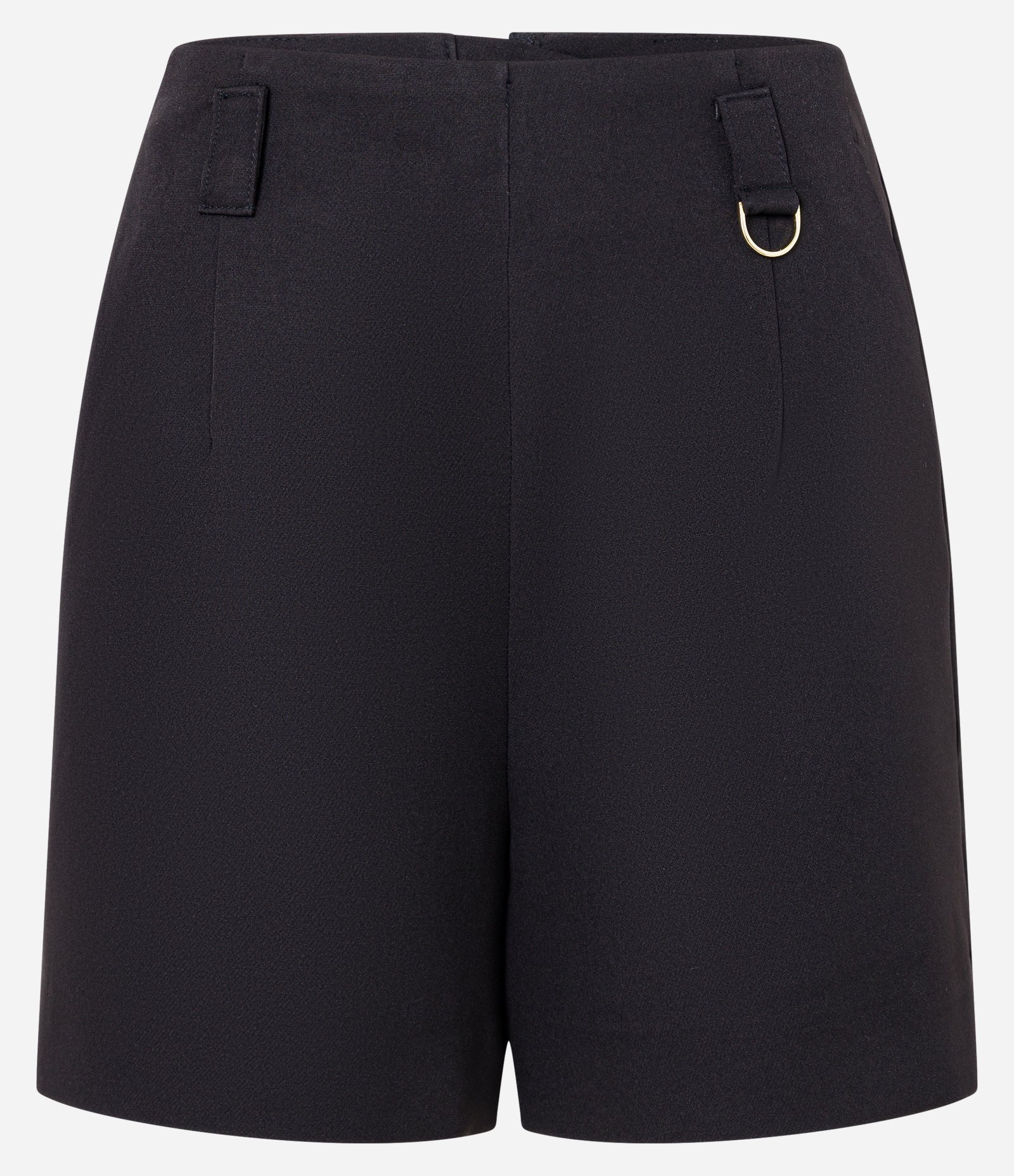 Short Alfaiatado com Passantes e Fivela Metalizada Preto 5