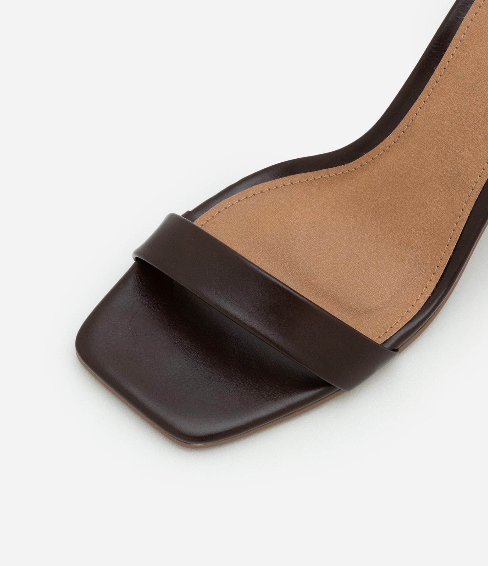 Sandália com Salto Alto Grosso Marrom 5