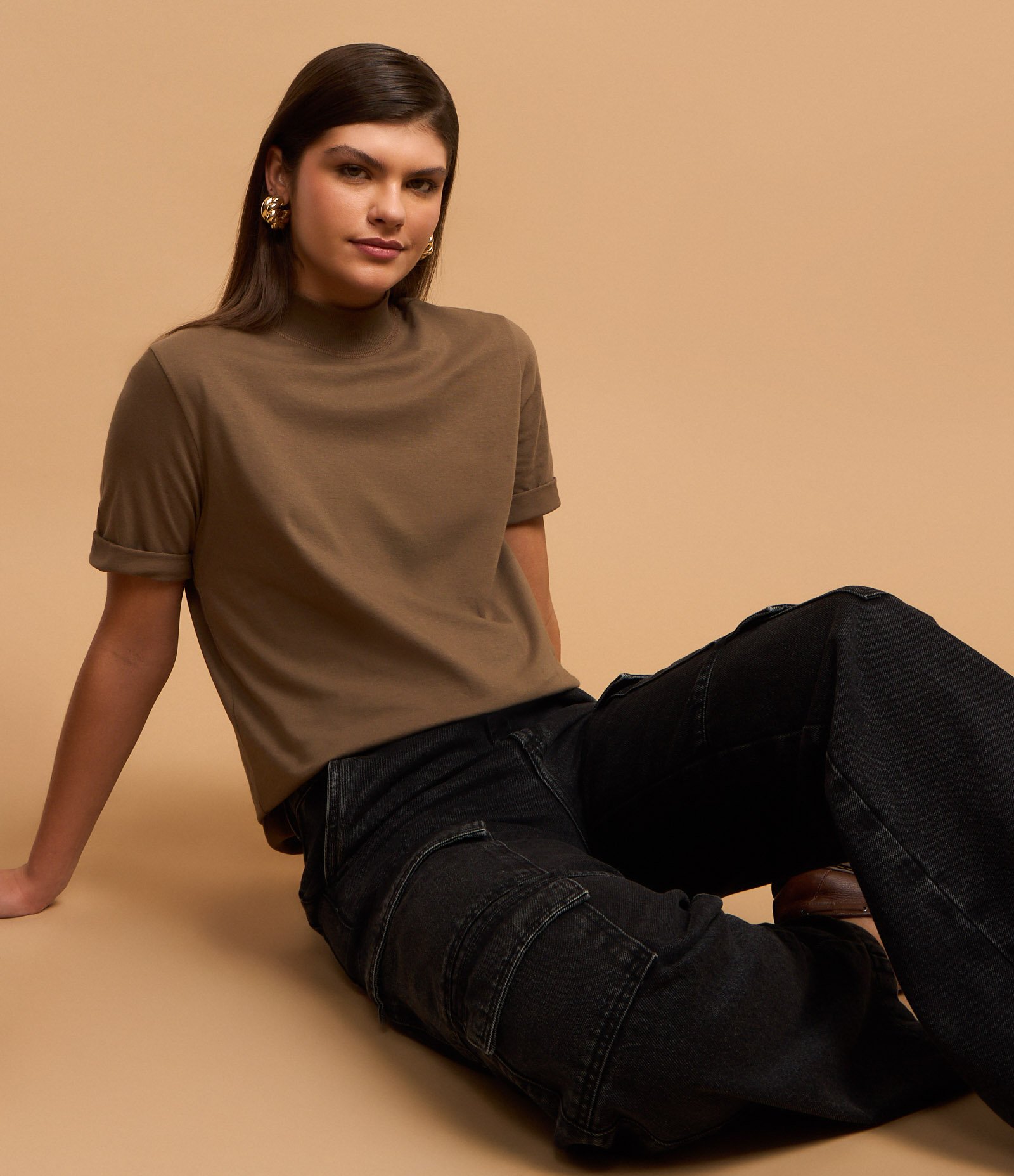 Camiseta em Algodão com Golinha Verde 4