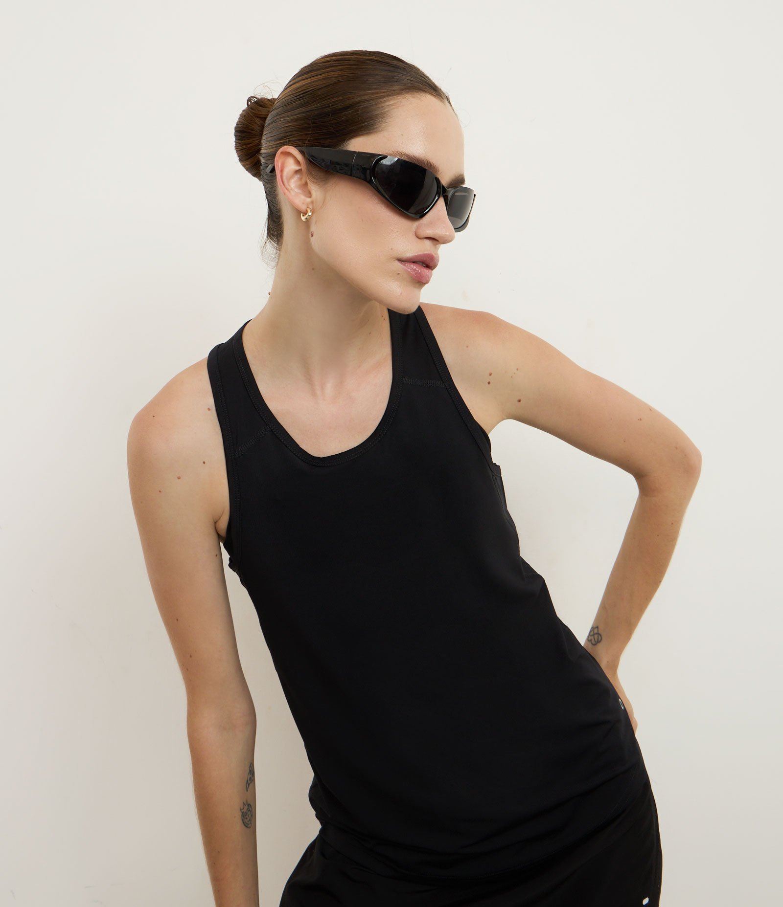 Regata Nadador Esportiva em Microfibra com Textura Preto 1