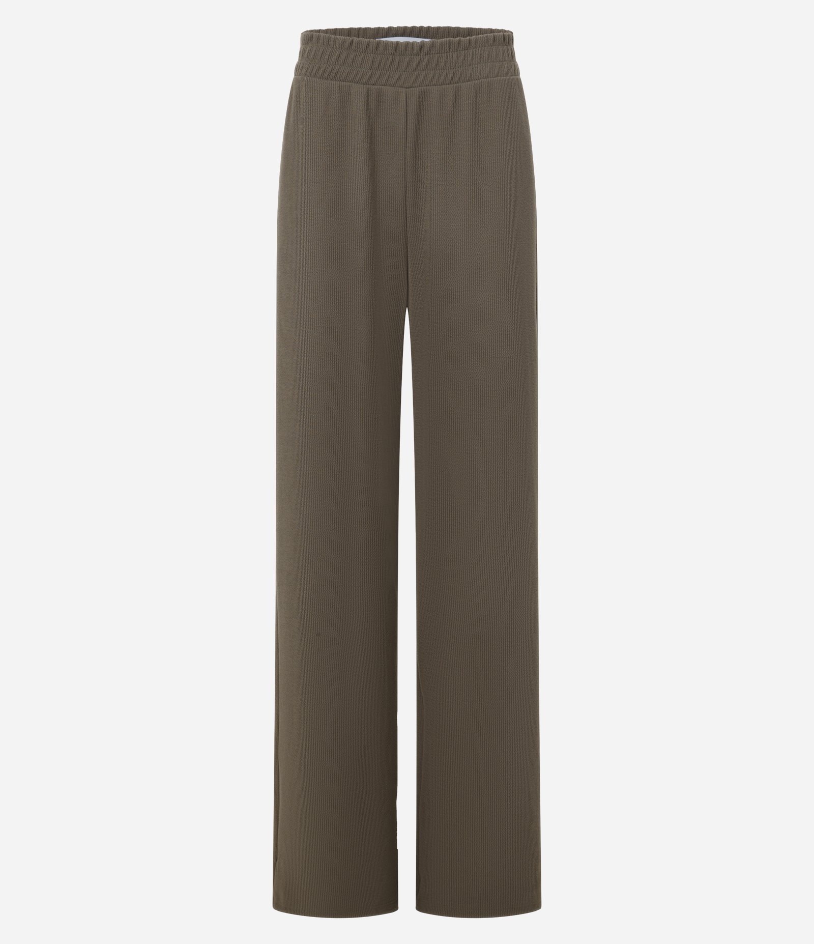 Calça Reta em Ribana Texturizada Verde 6