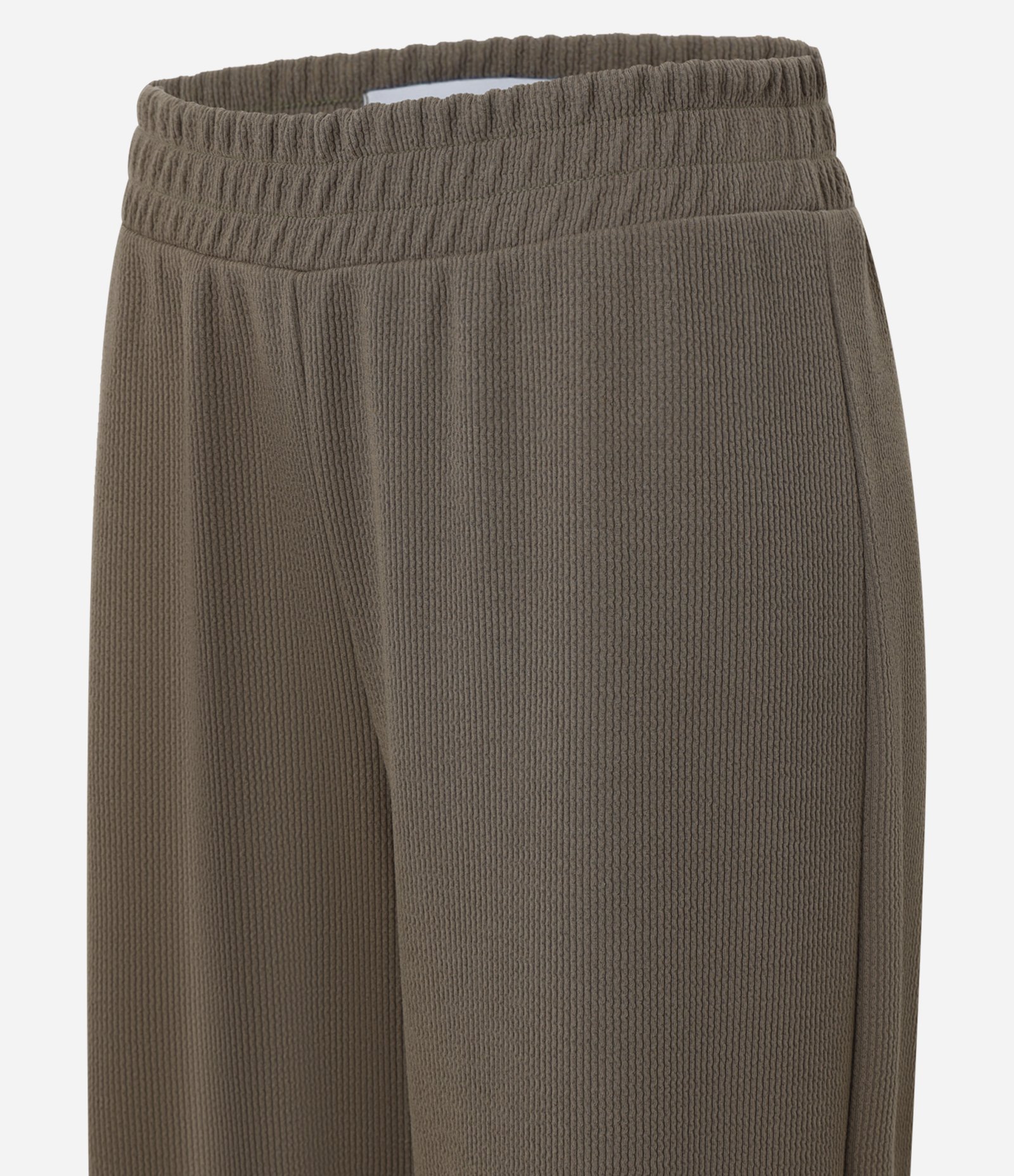 Calça Reta em Ribana Texturizada Verde 7