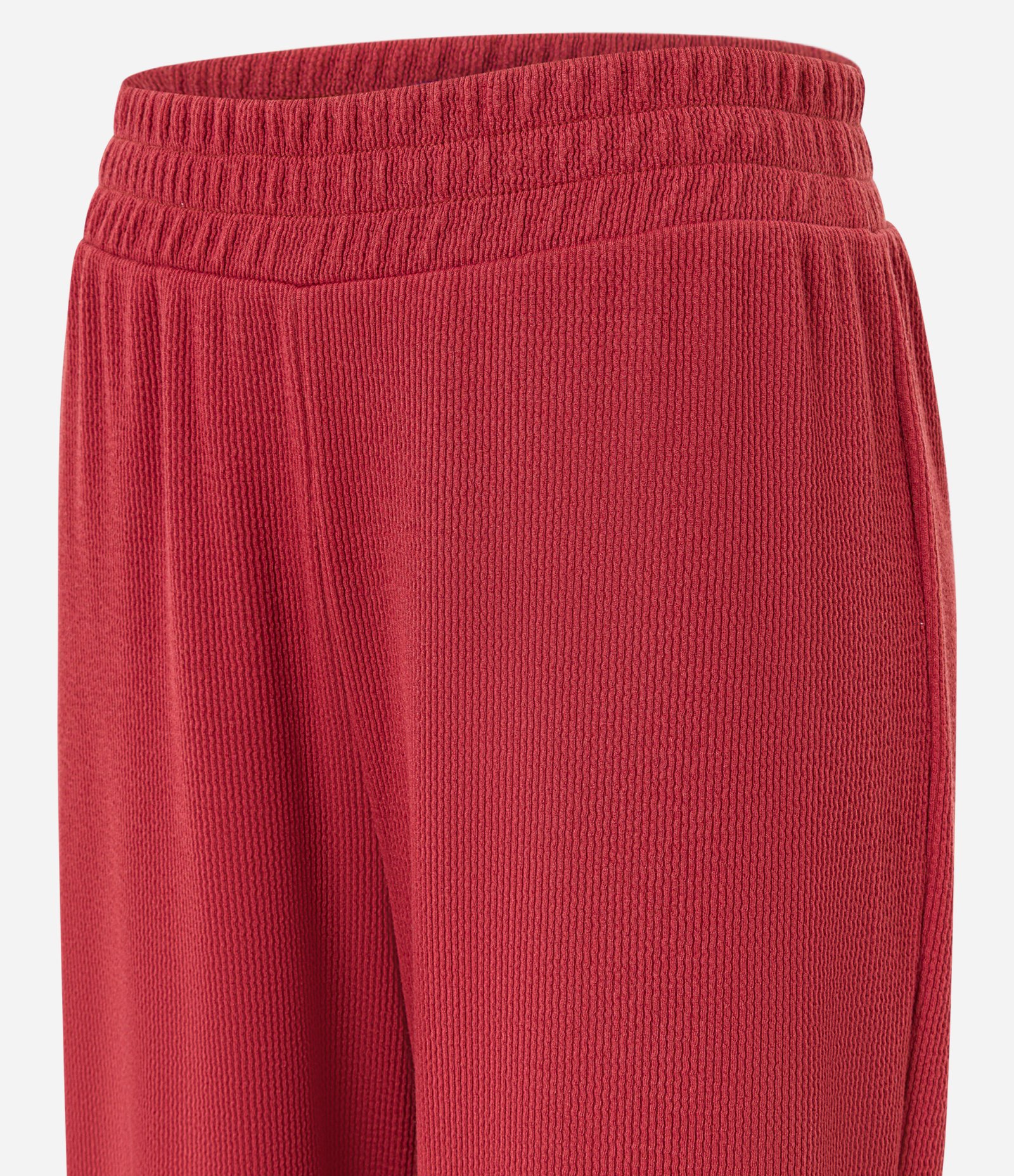 Calça Reta em Ribana Texturizada Vermelho 6