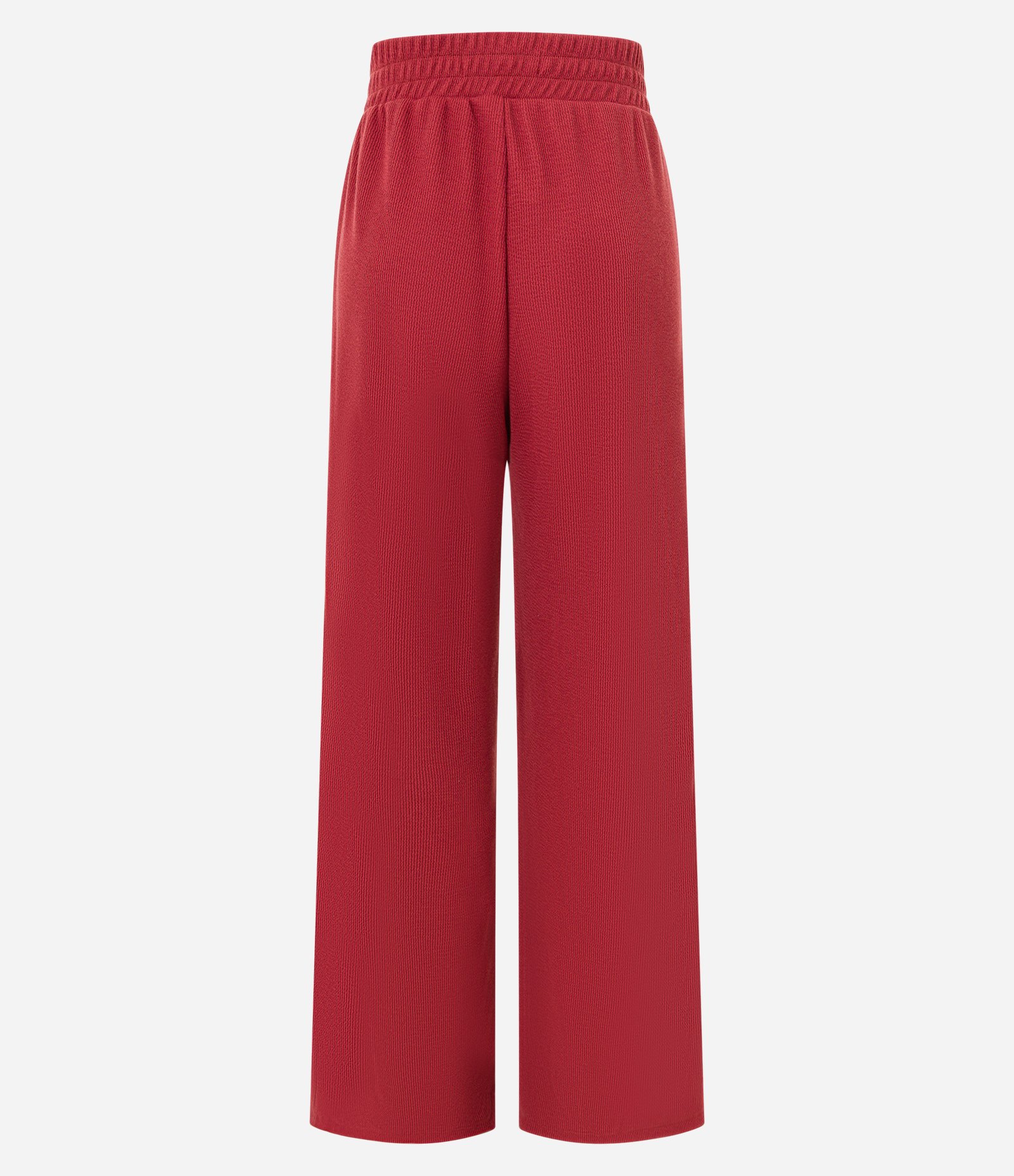 Calça Reta em Ribana Texturizada Vermelho 7
