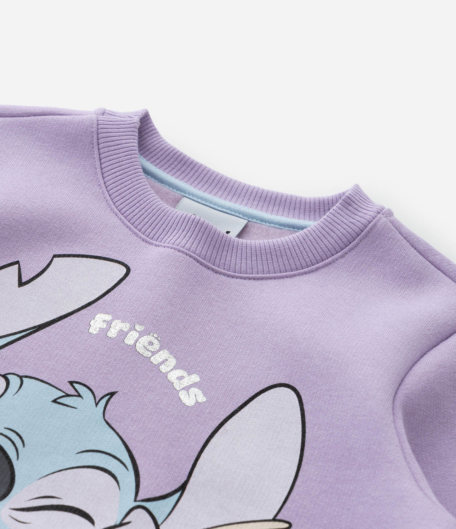 Casaco Infantil com Estampa Stitch e Xepa Abraçados - Tam 1 a 14 Anos Lilás 5