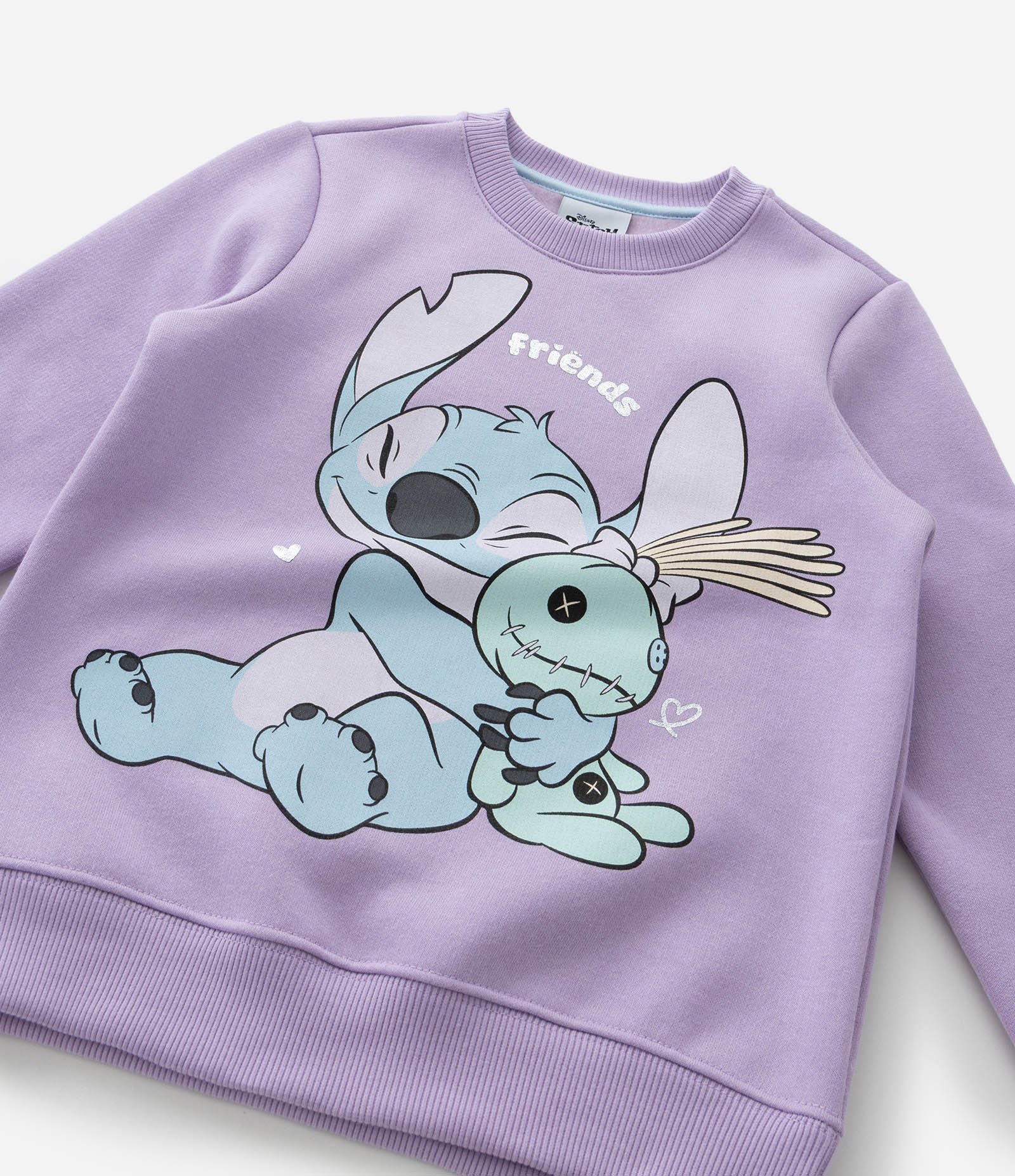 Casaco Infantil com Estampa Stitch e Xepa Abraçados - Tam 1 a 14 Anos Lilás 7