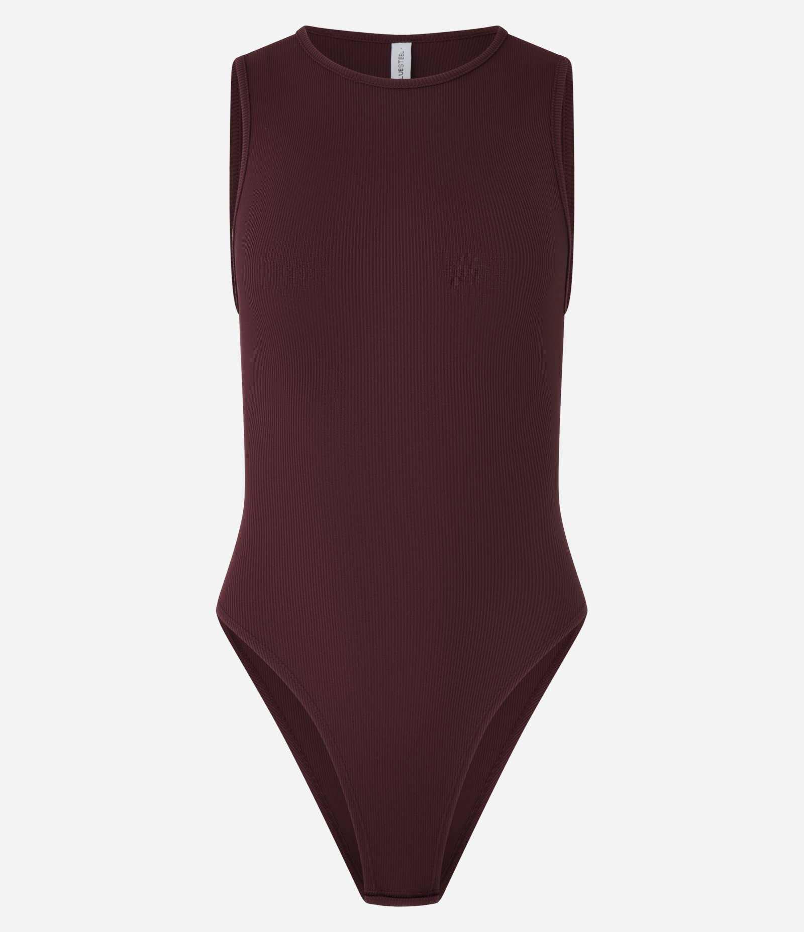Body sem Manga em Ribana de Poliamida Vinho 4