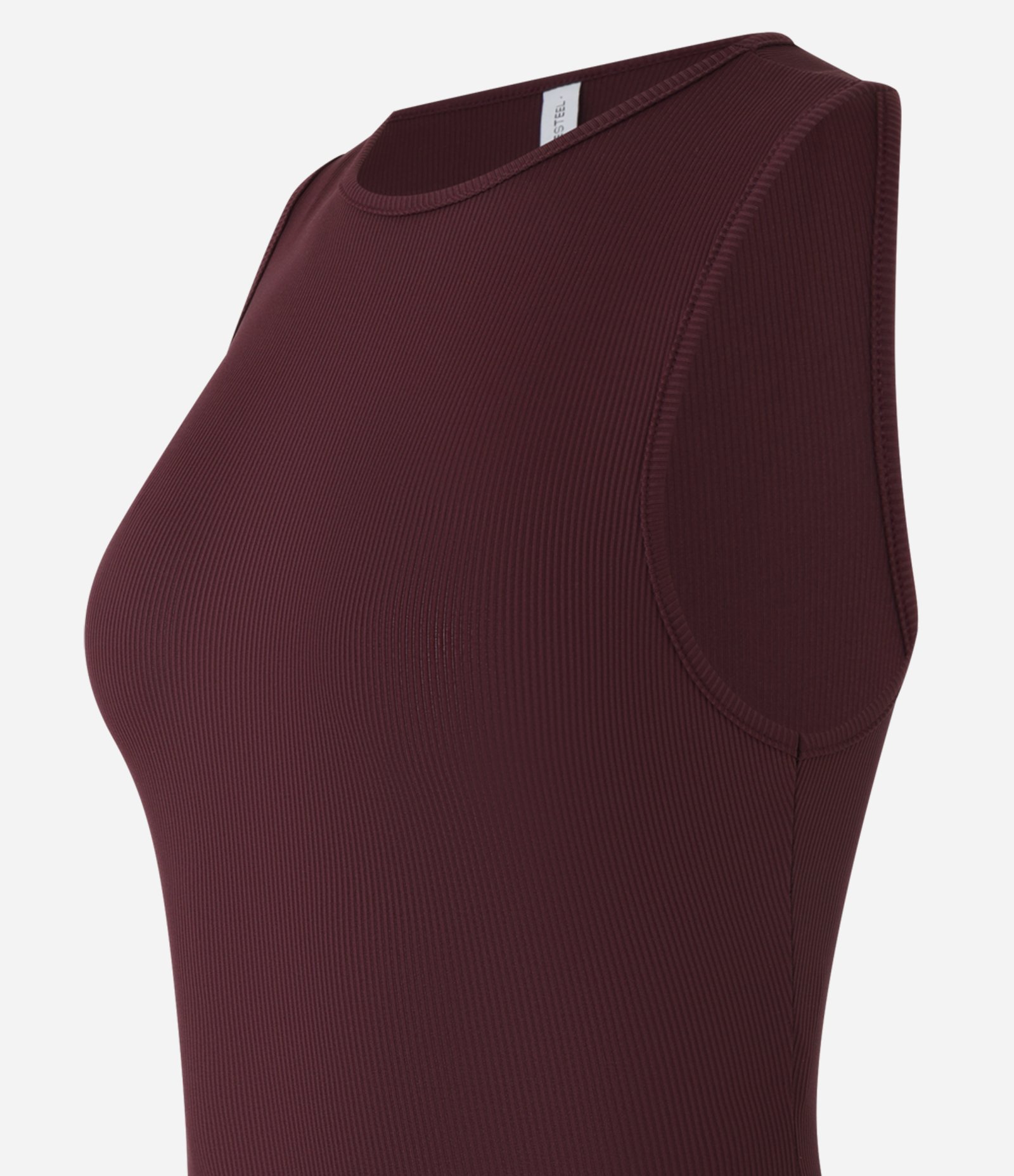 Body sem Manga em Ribana de Poliamida Vinho 5