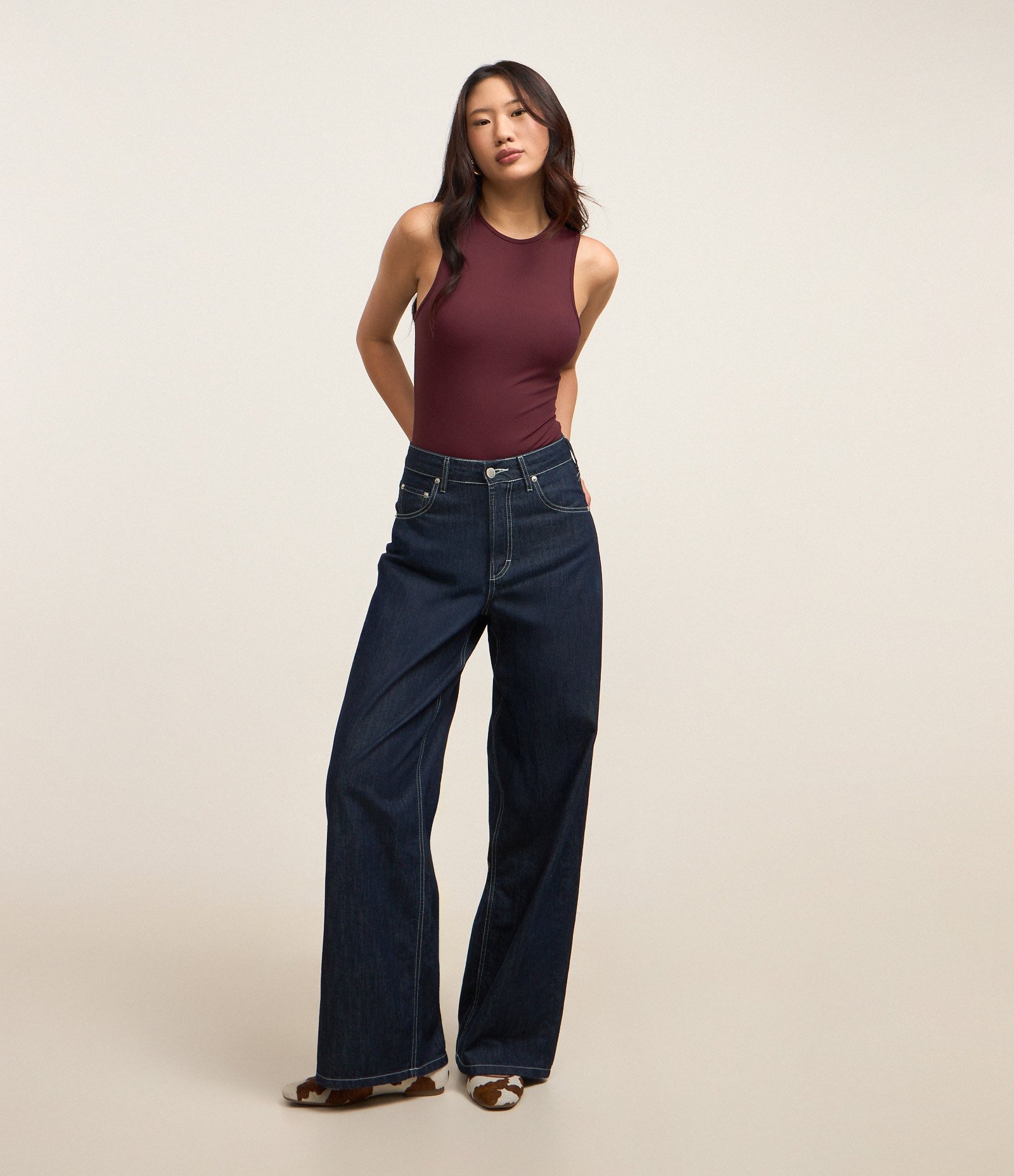 Body sem Manga em Ribana de Poliamida Vinho 2